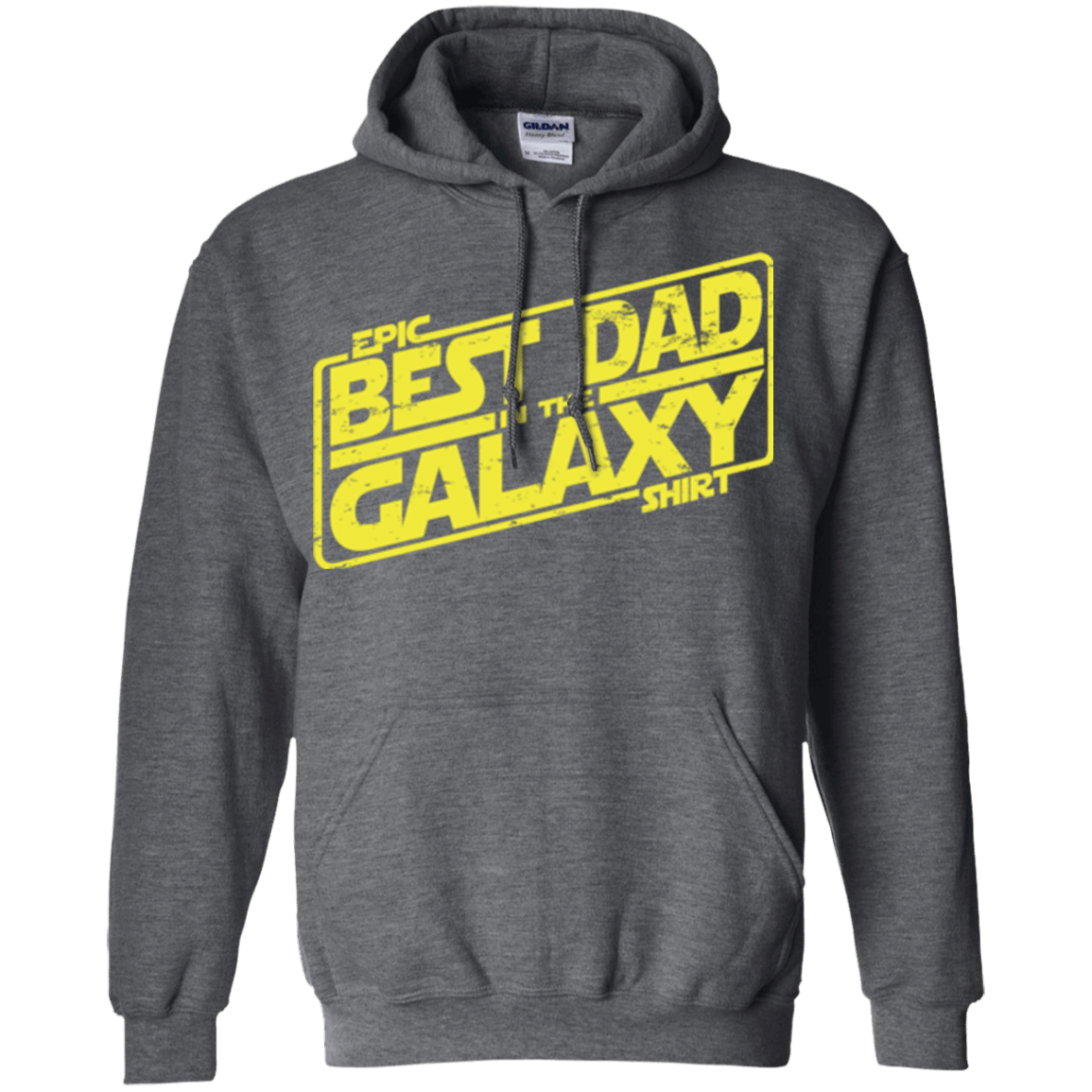 Sweatshirts Dark Heather / Small Best Dad in the Galaxy Pullover Hoodie
