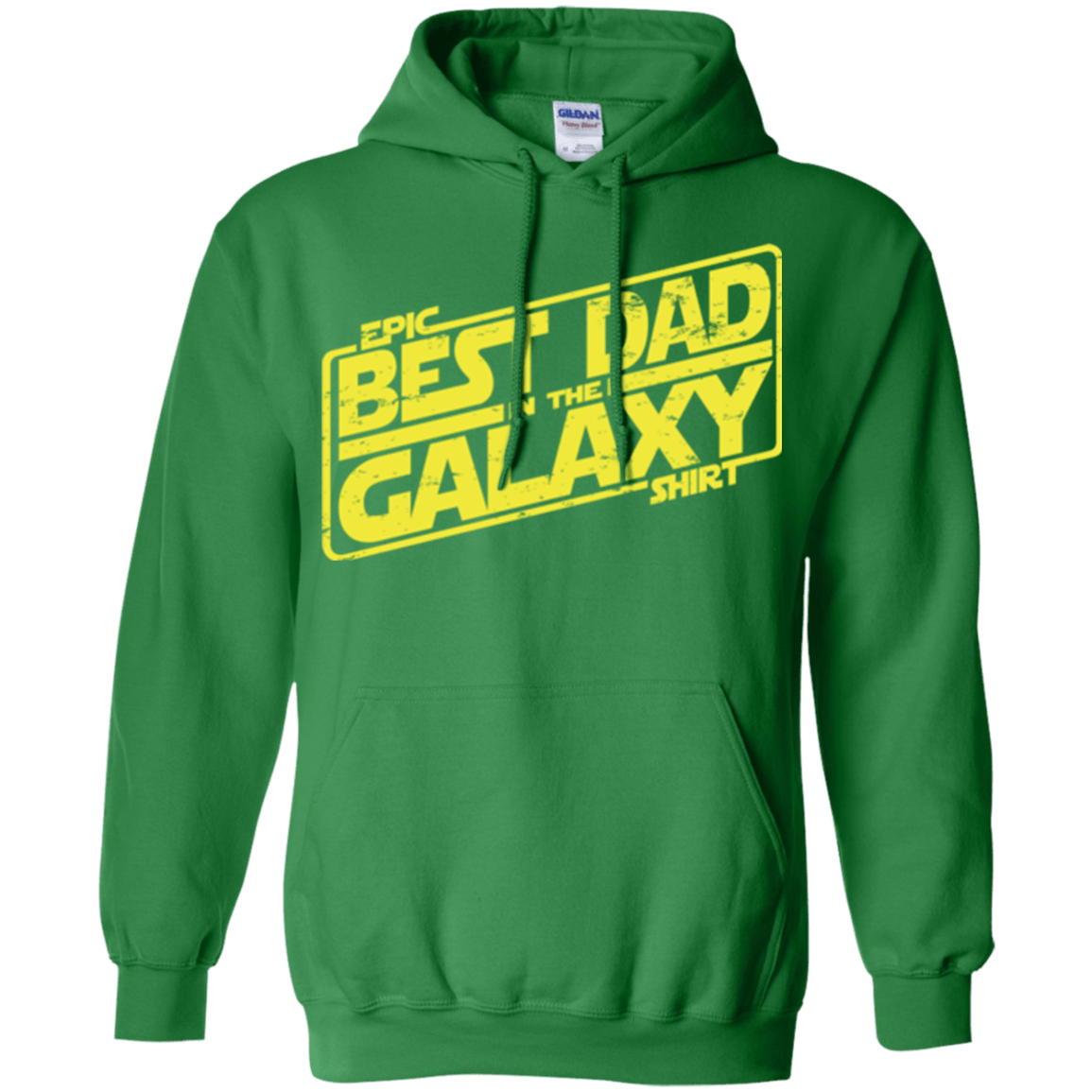 Sweatshirts Irish Green / Small Best Dad in the Galaxy Pullover Hoodie