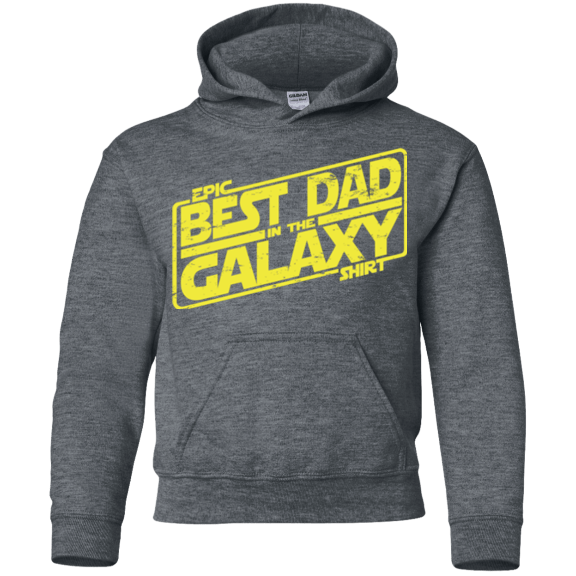 Sweatshirts Dark Heather / YS Best Dad in the Galaxy Youth Hoodie