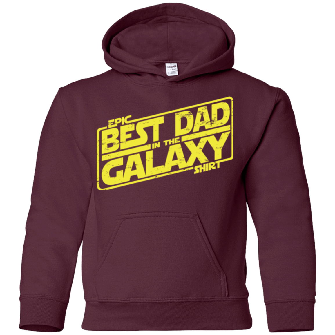 Sweatshirts Maroon / YS Best Dad in the Galaxy Youth Hoodie