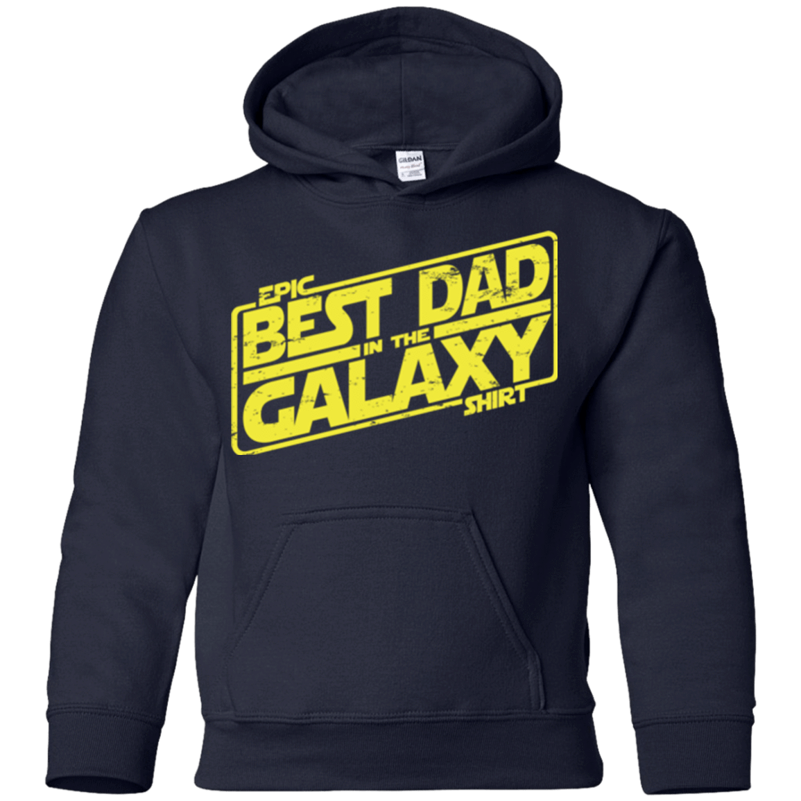 Sweatshirts Navy / YS Best Dad in the Galaxy Youth Hoodie