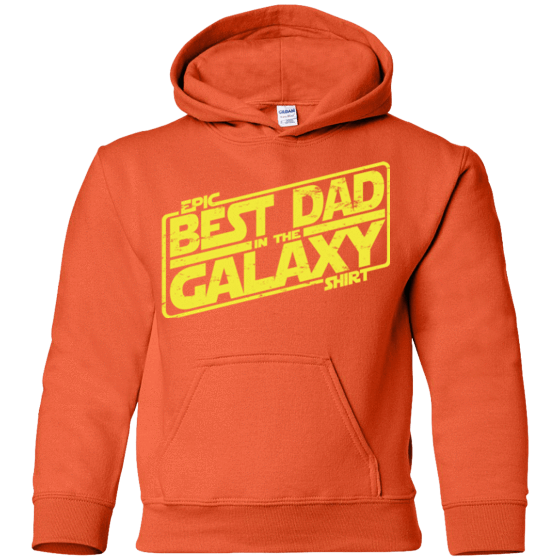 Sweatshirts Orange / YS Best Dad in the Galaxy Youth Hoodie