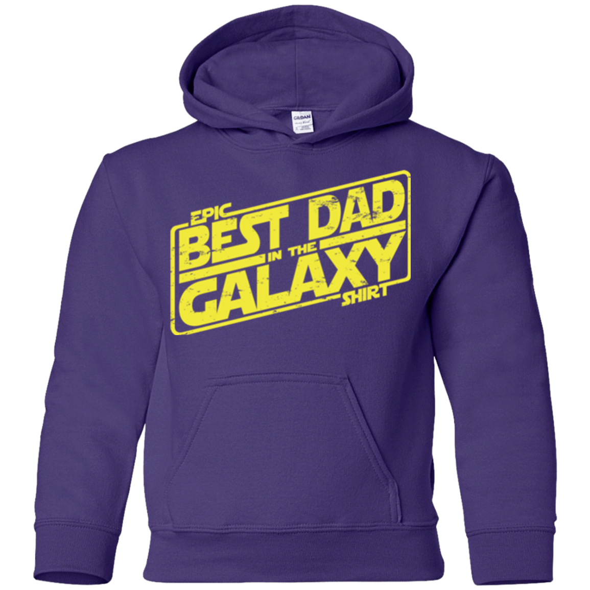 Sweatshirts Purple / YS Best Dad in the Galaxy Youth Hoodie