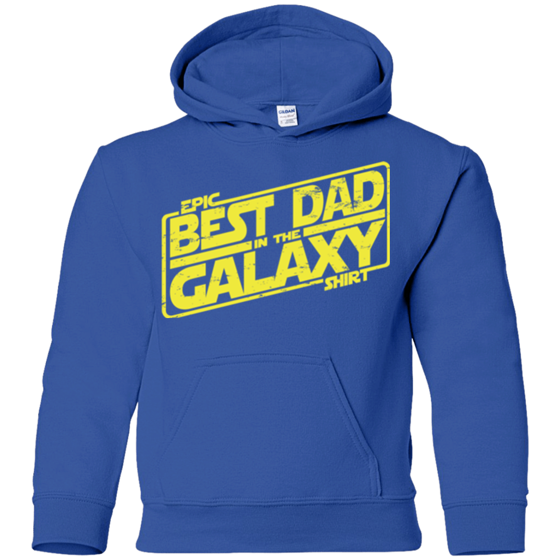 Sweatshirts Royal / YS Best Dad in the Galaxy Youth Hoodie