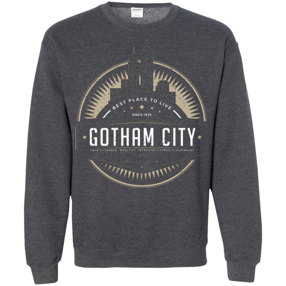 Sweatshirts Dark Heather / Small Best Place To Live Crewneck Sweatshirt