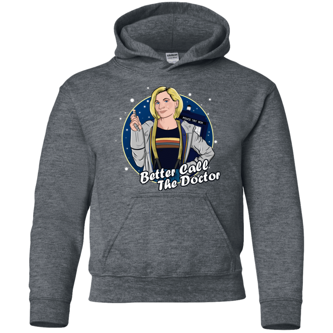 Sweatshirts Dark Heather / YS Better Call the Doctor Youth Hoodie
