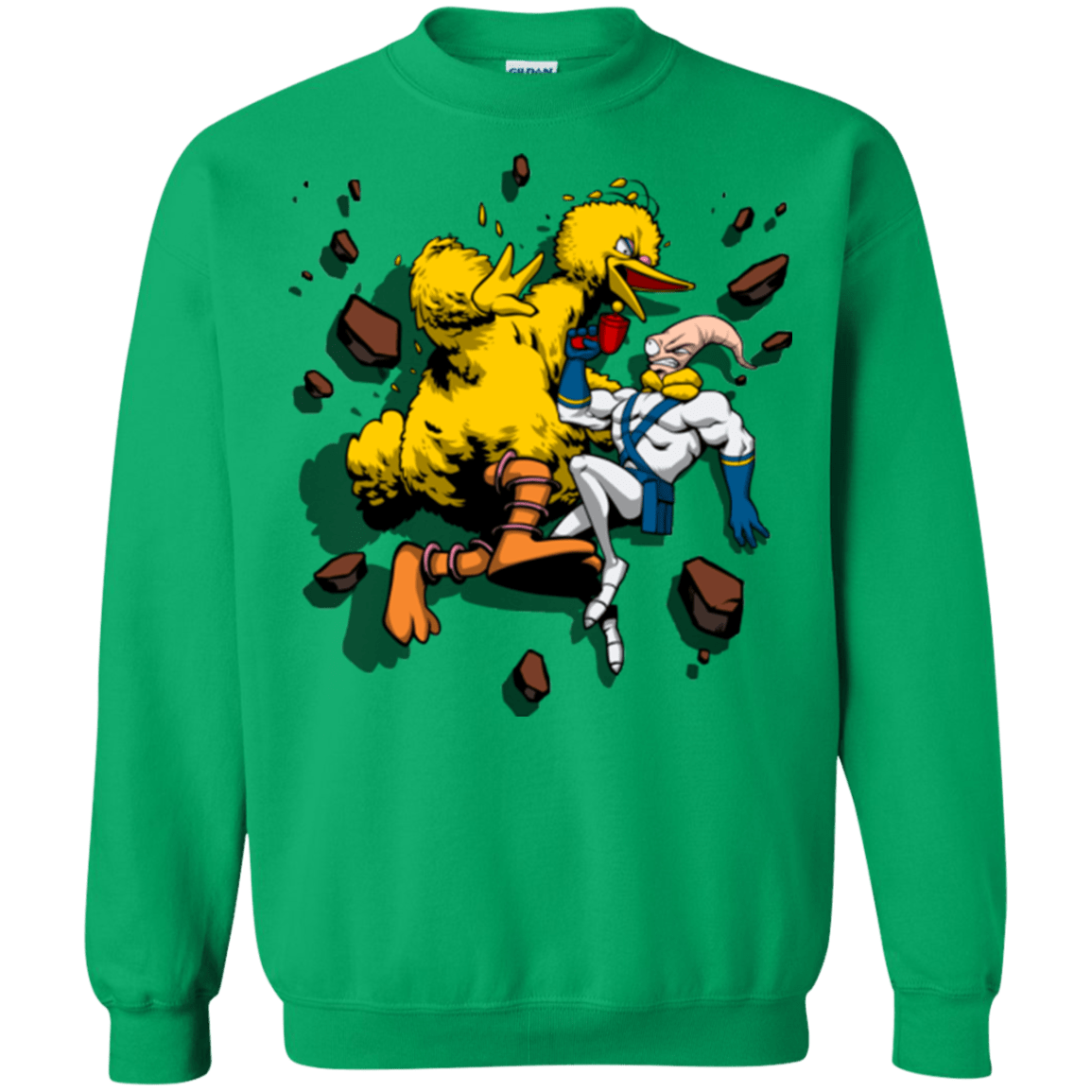 Sweatshirts Irish Green / Small Big Bird and Worm Crewneck Sweatshirt