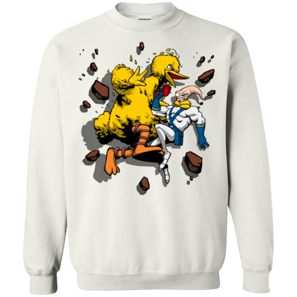 Sweatshirts White / Small Big Bird and Worm Crewneck Sweatshirt