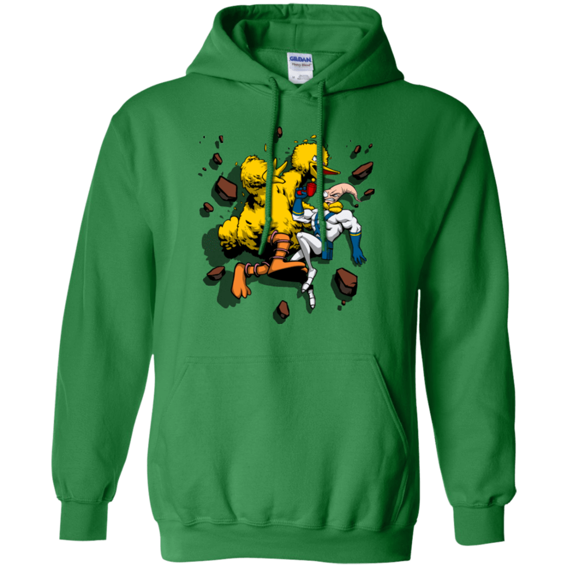 Sweatshirts Irish Green / Small Big Bird and Worm Pullover Hoodie