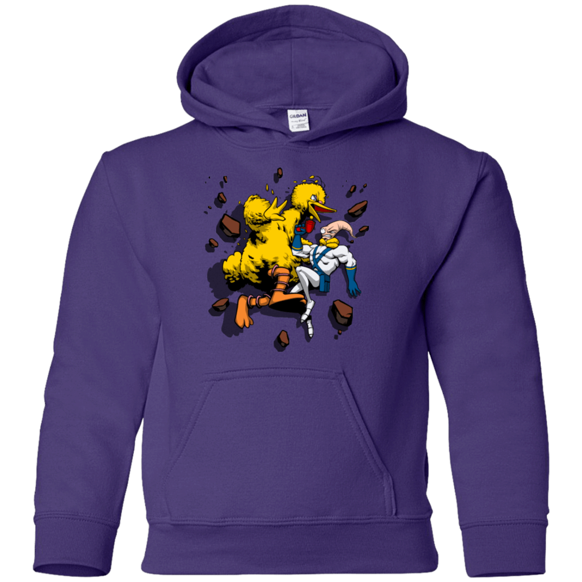 Sweatshirts Purple / YS Big Bird and Worm Youth Hoodie