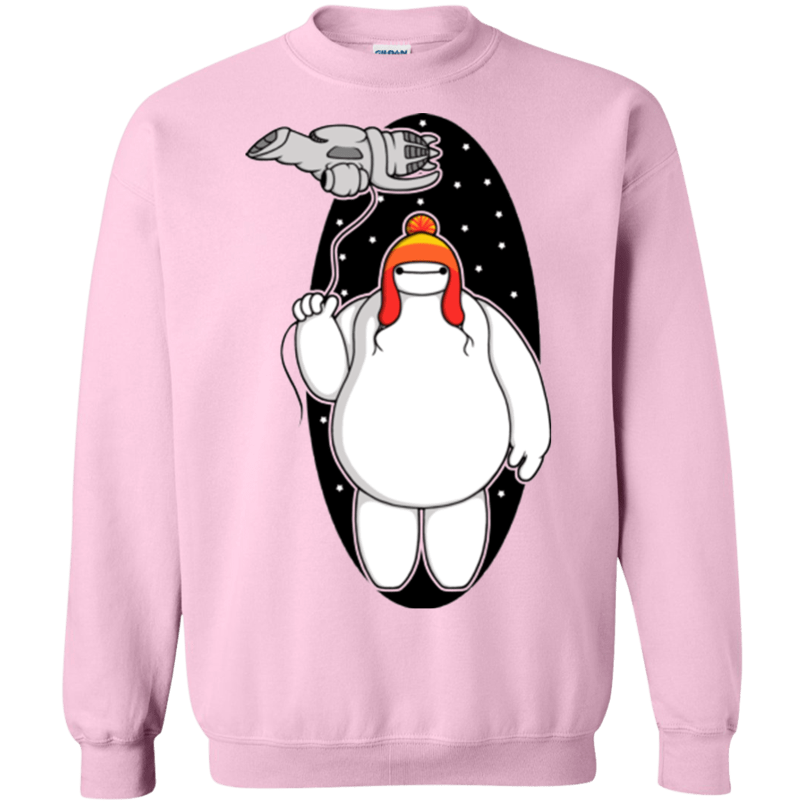Sweatshirts Light Pink / Small Big Damn Hero 6 Crewneck Sweatshirt