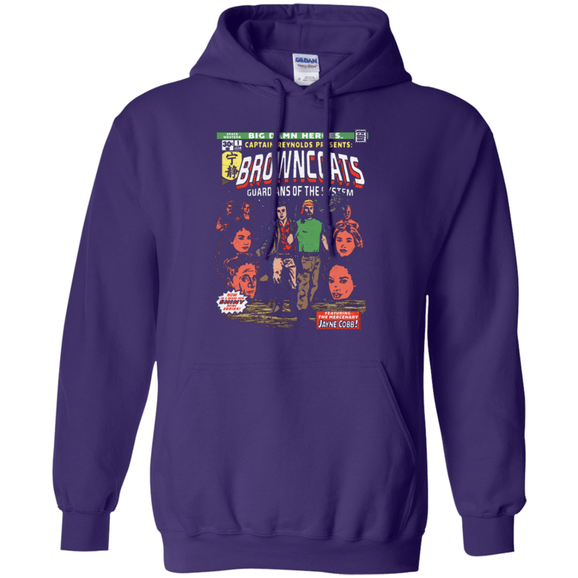 Sweatshirts Purple / Small Big Damn Heroes Pullover Hoodie