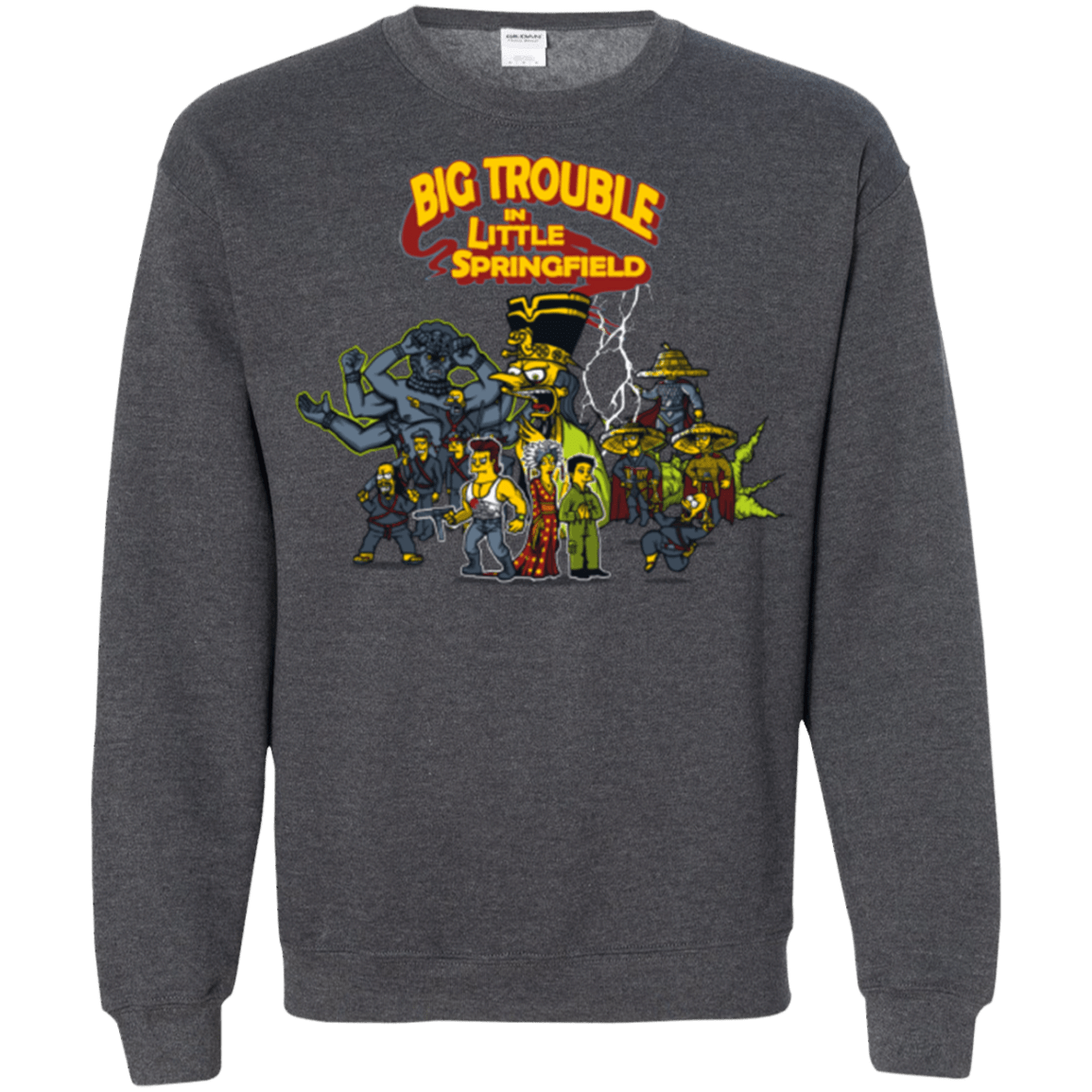 Sweatshirts Dark Heather / S Big Trouble Crewneck Sweatshirt