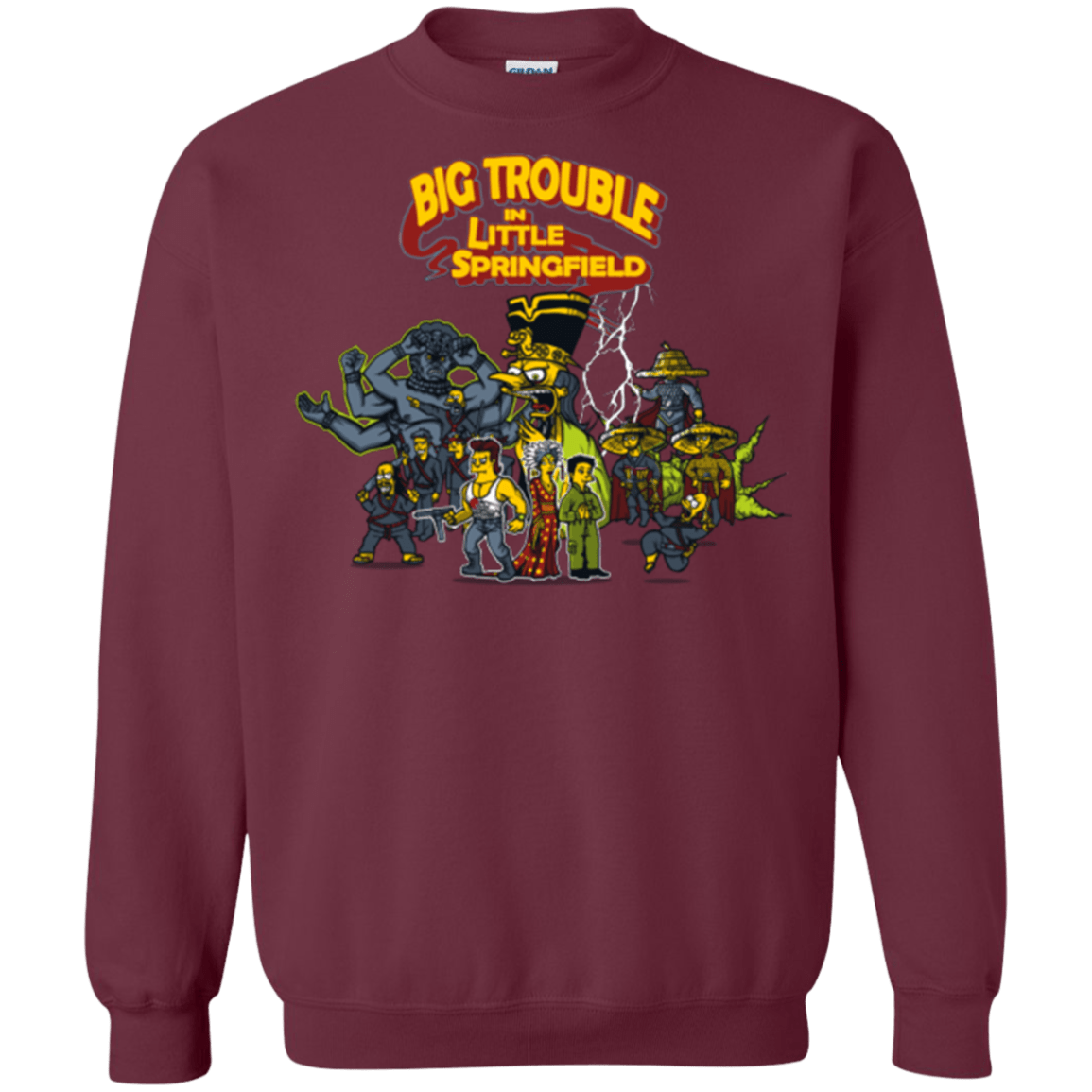 Sweatshirts Maroon / S Big Trouble Crewneck Sweatshirt