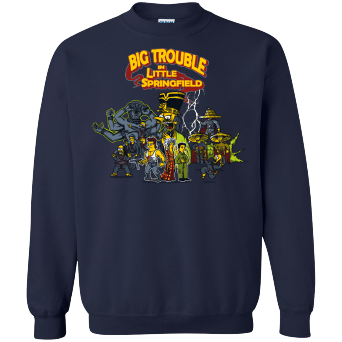 Sweatshirts Navy / S Big Trouble Crewneck Sweatshirt