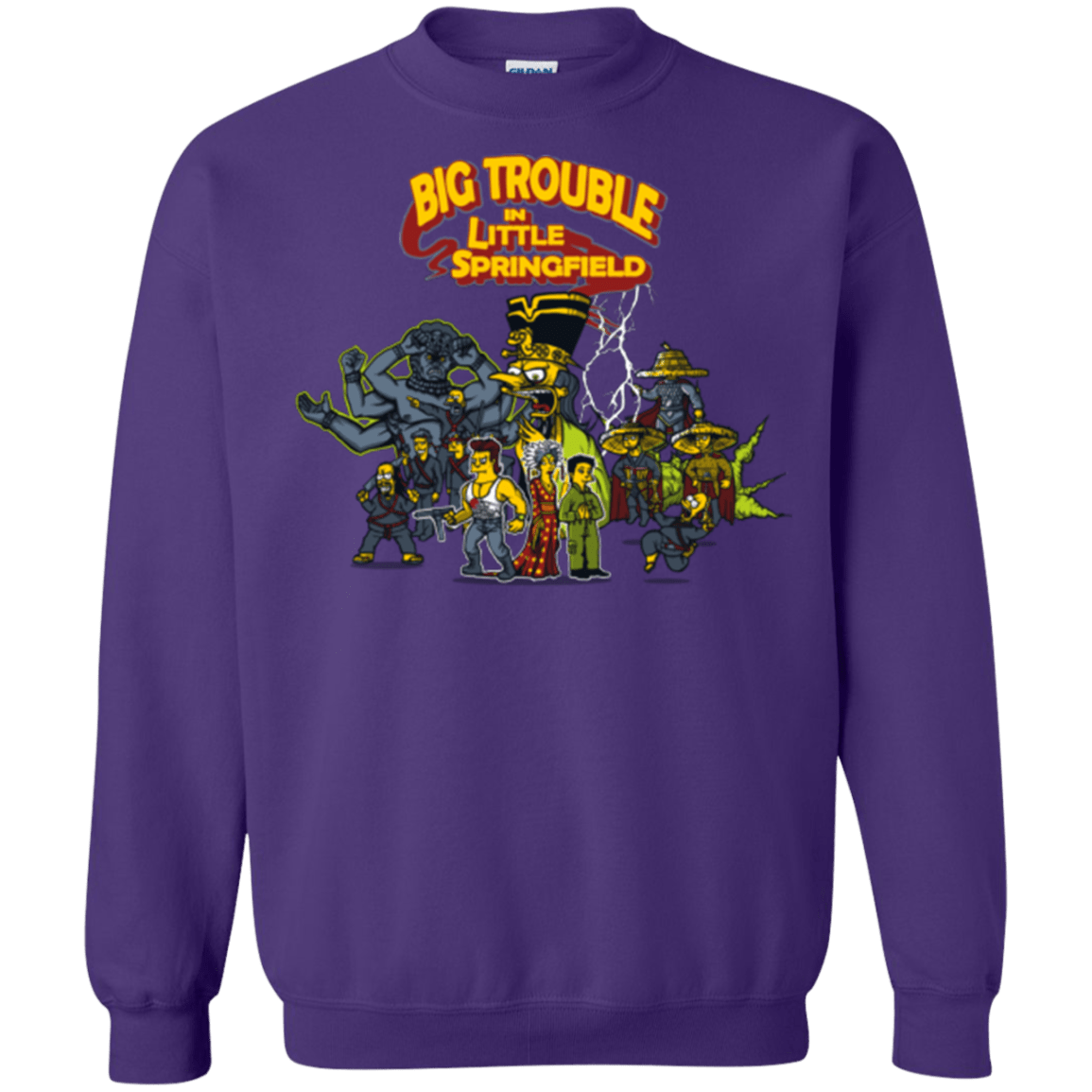 Sweatshirts Purple / S Big Trouble Crewneck Sweatshirt