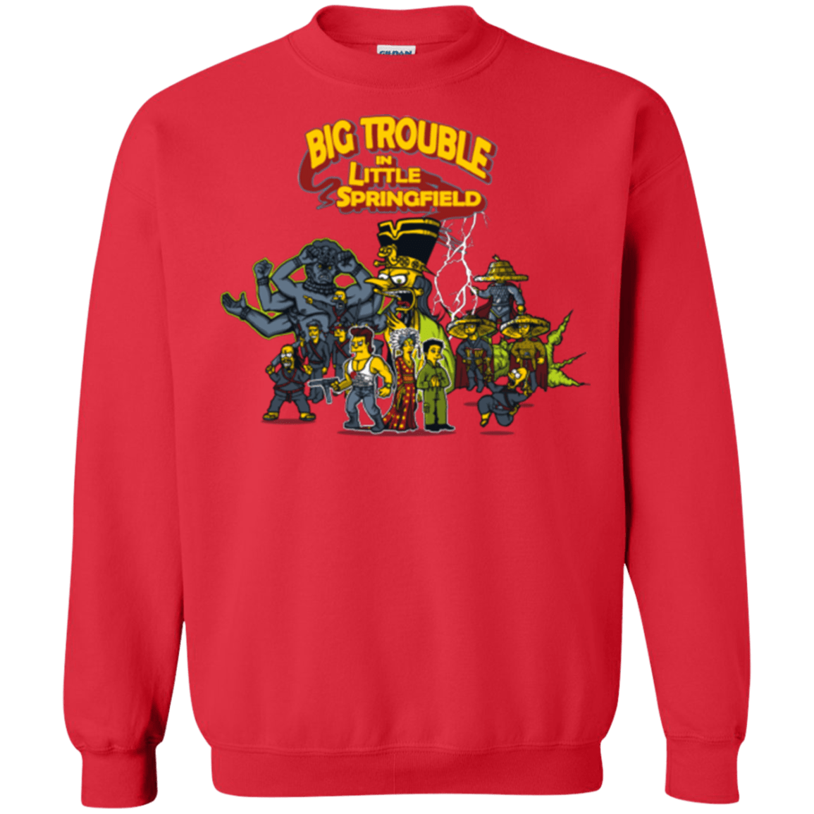 Sweatshirts Red / S Big Trouble Crewneck Sweatshirt