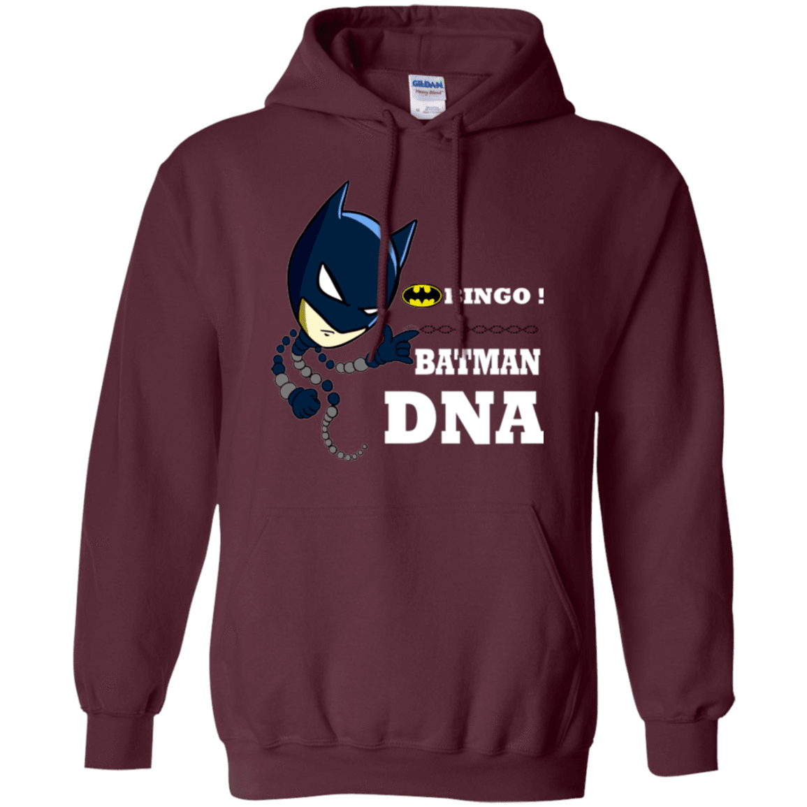 Sweatshirts Maroon / Small Bingo Batman Pullover Hoodie