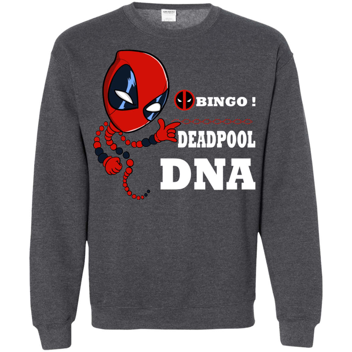 Sweatshirts Dark Heather / S Bingo Deadpool Crewneck Sweatshirt