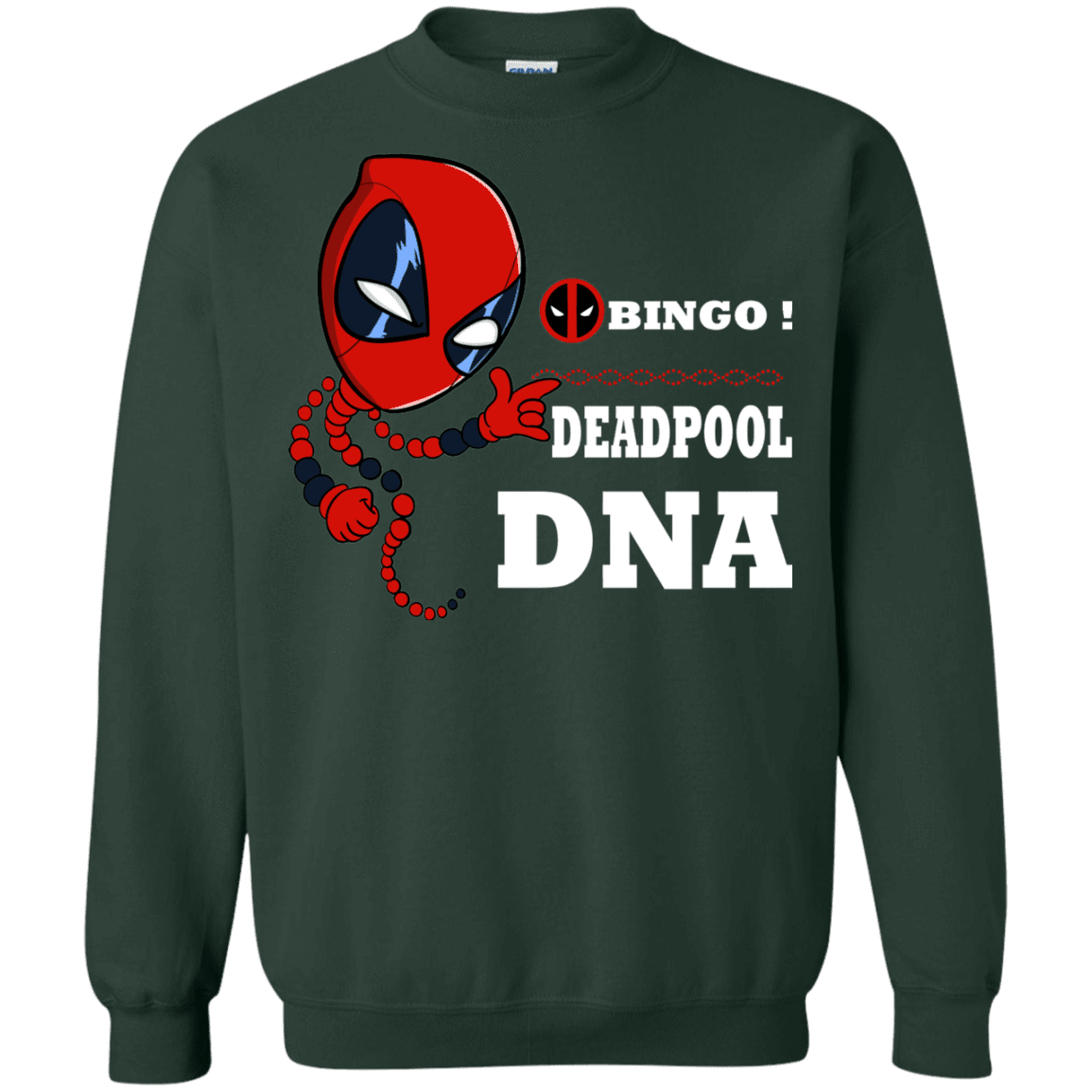 Sweatshirts Forest Green / S Bingo Deadpool Crewneck Sweatshirt