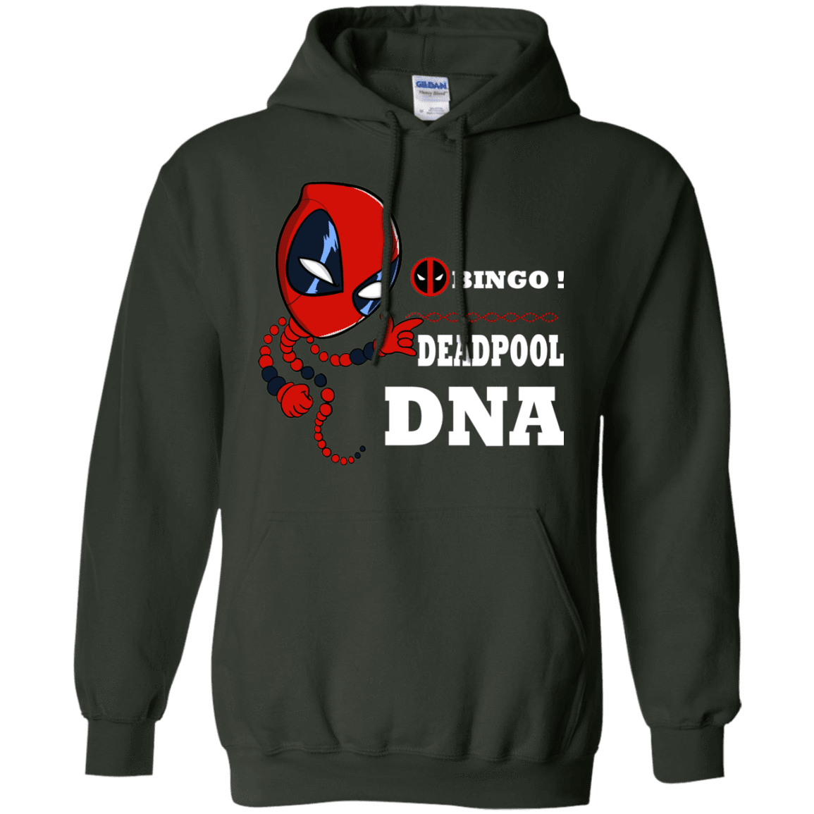 Sweatshirts Forest Green / S Bingo Deadpool Pullover Hoodie
