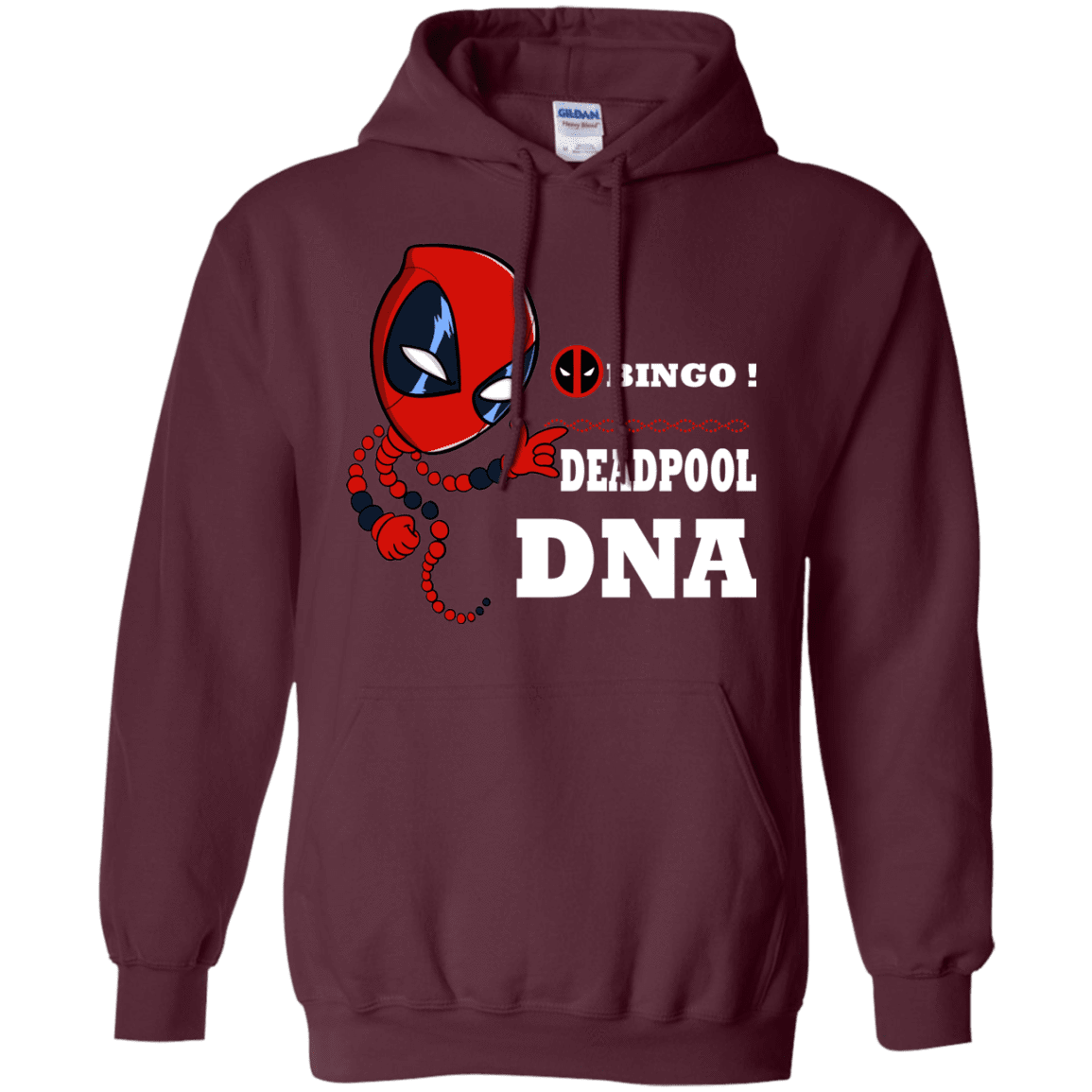 Sweatshirts Maroon / S Bingo Deadpool Pullover Hoodie