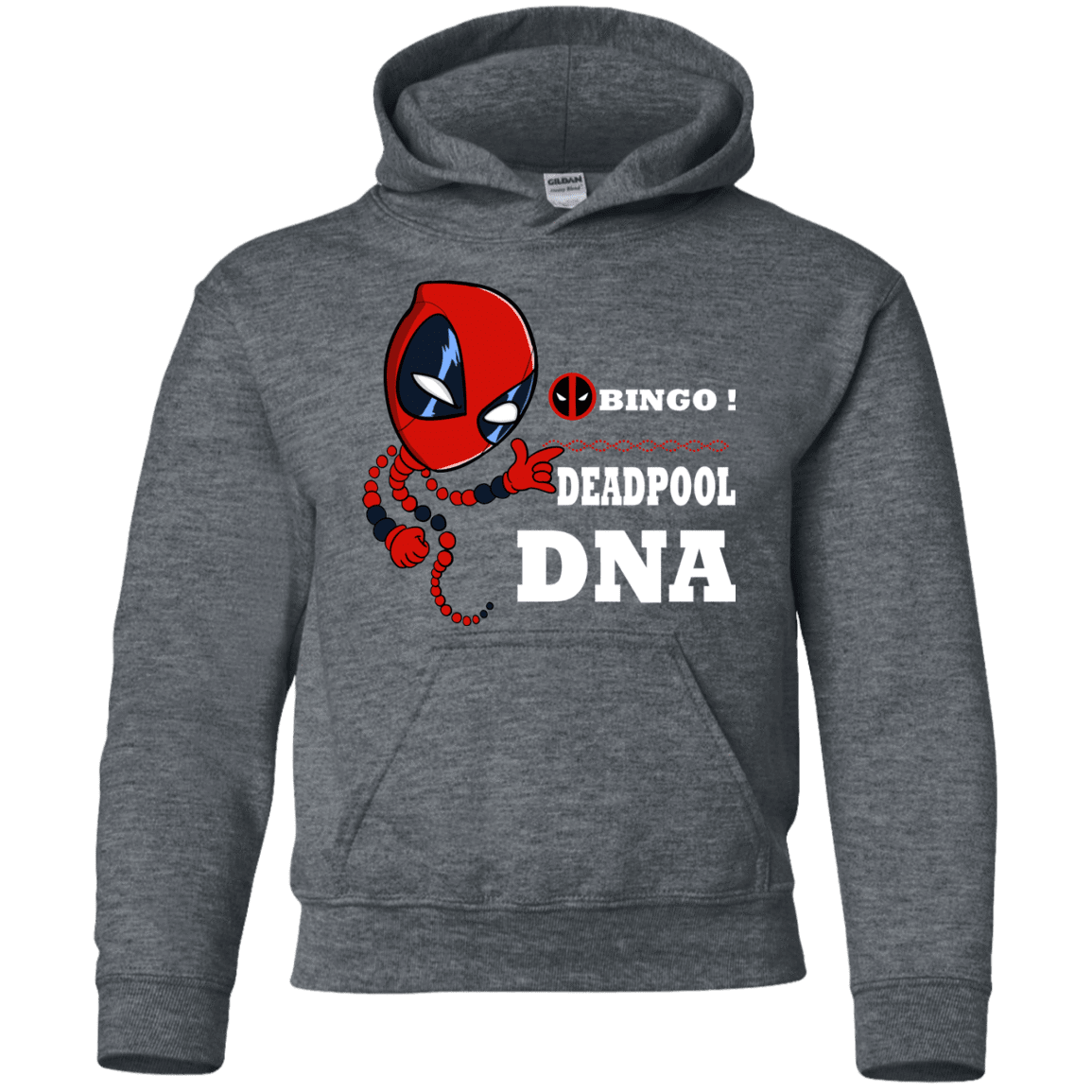 Sweatshirts Dark Heather / YS Bingo Deadpool Youth Hoodie