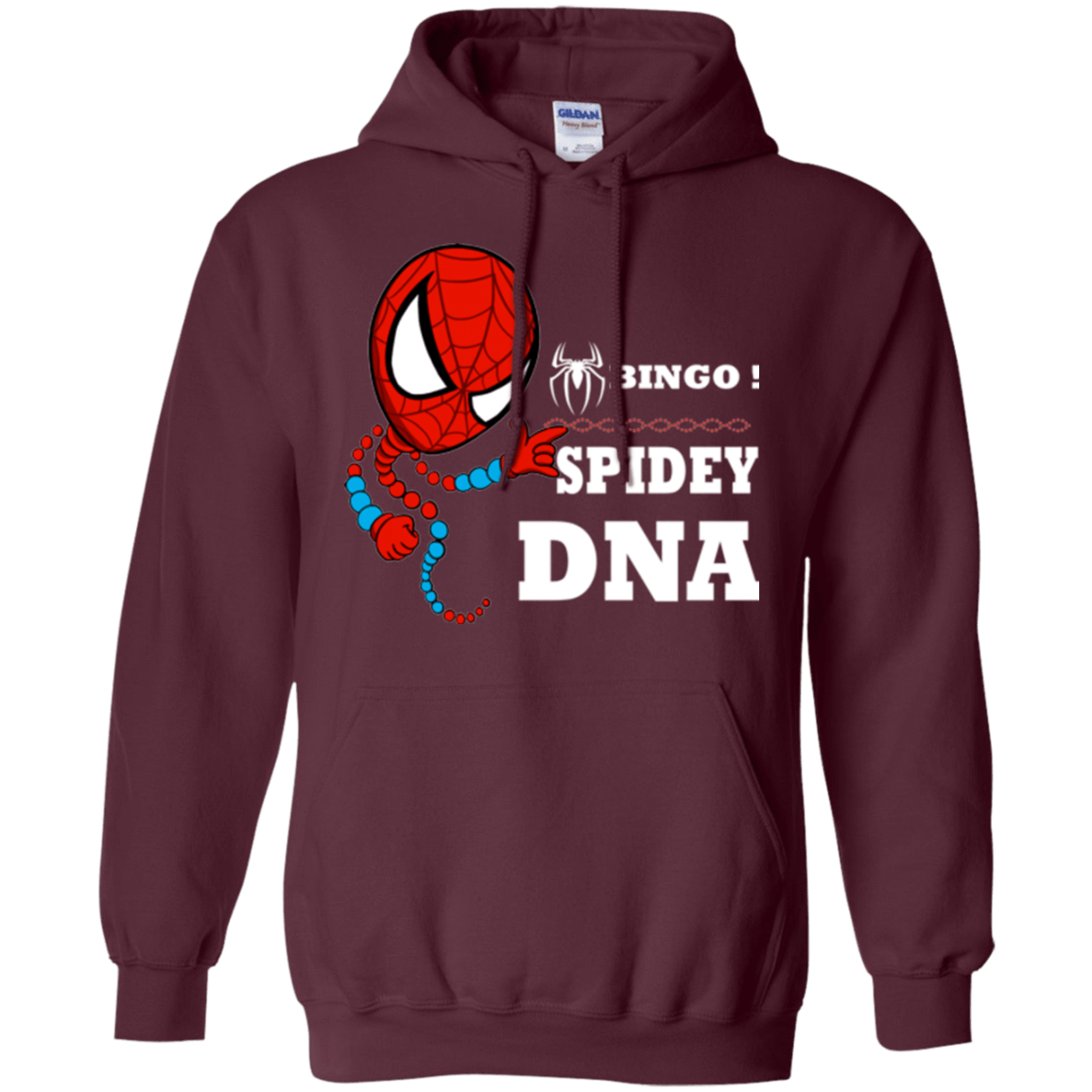 Sweatshirts Maroon / Small Bingo Spidey Pullover Hoodie