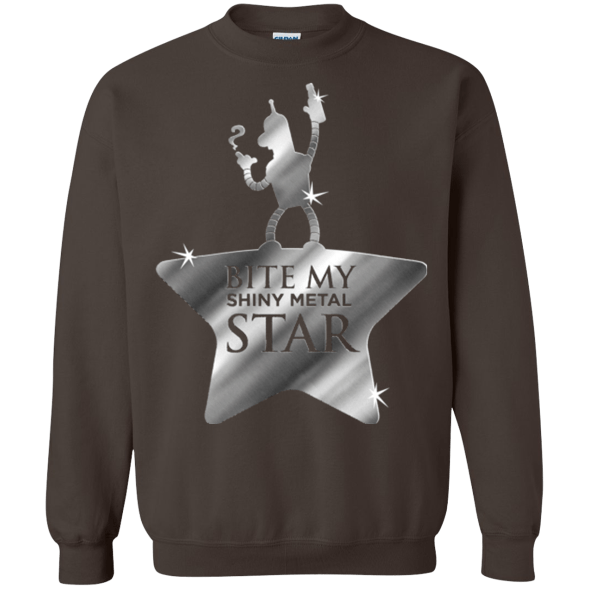 Sweatshirts Dark Chocolate / S Bite my Shiny Metal Star Crewneck Sweatshirt