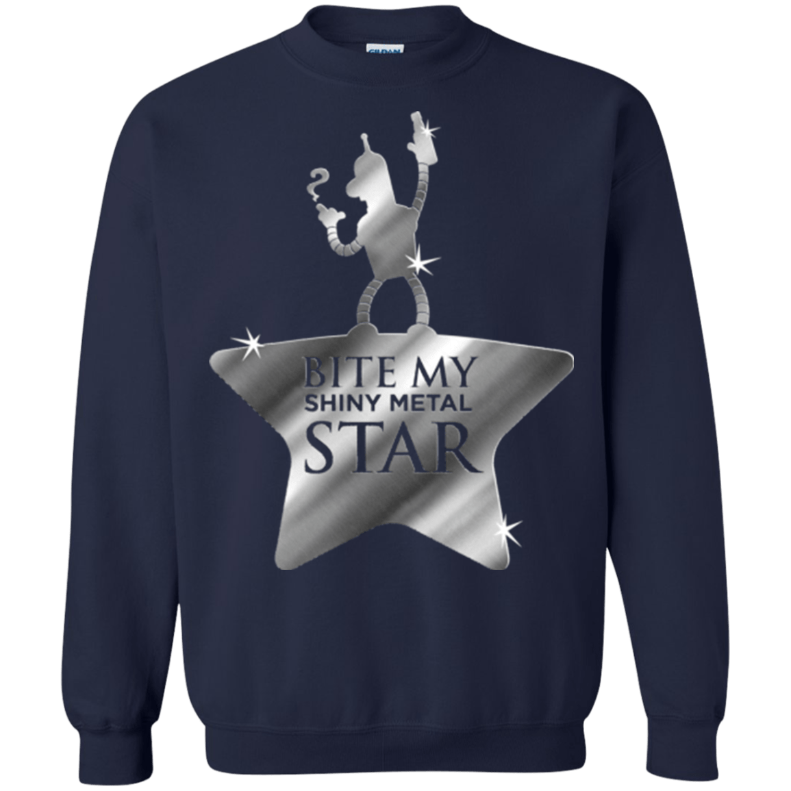 Sweatshirts Navy / S Bite my Shiny Metal Star Crewneck Sweatshirt