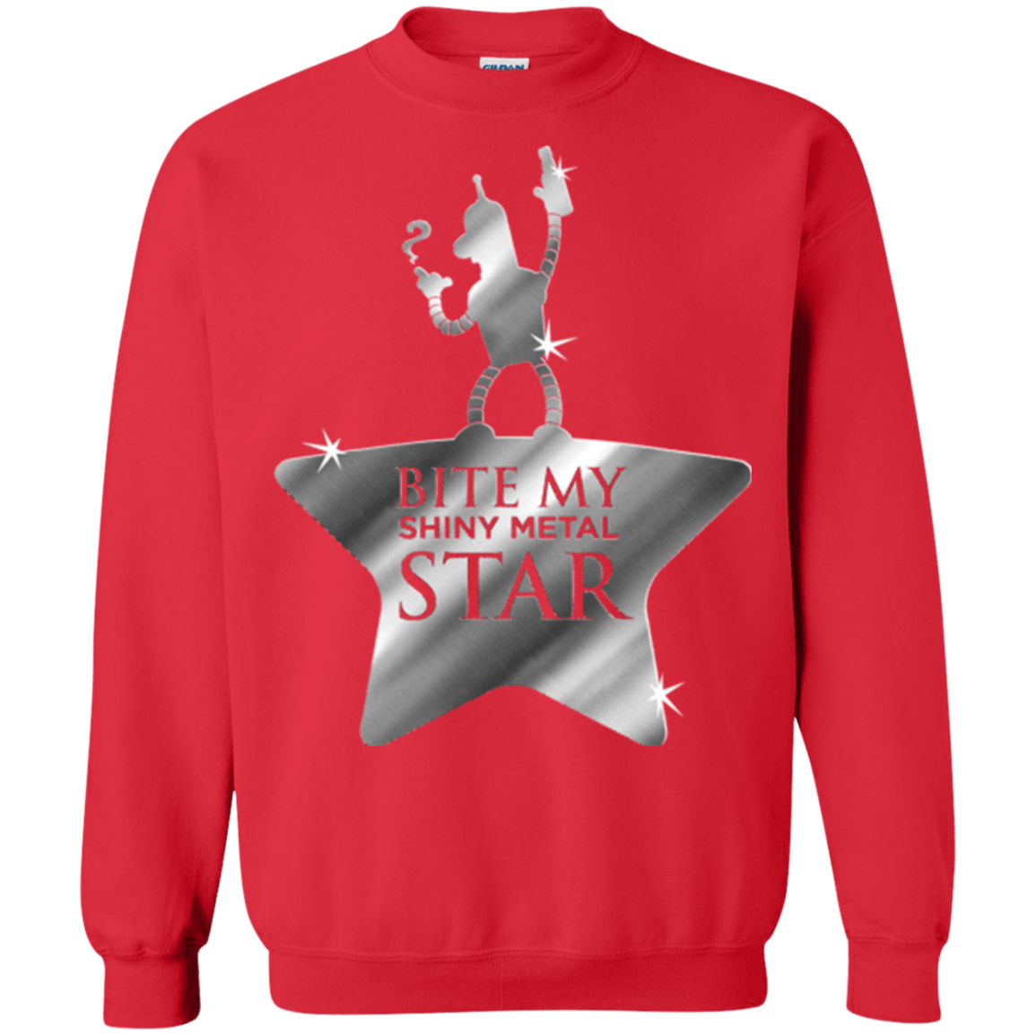 Sweatshirts Red / S Bite my Shiny Metal Star Crewneck Sweatshirt