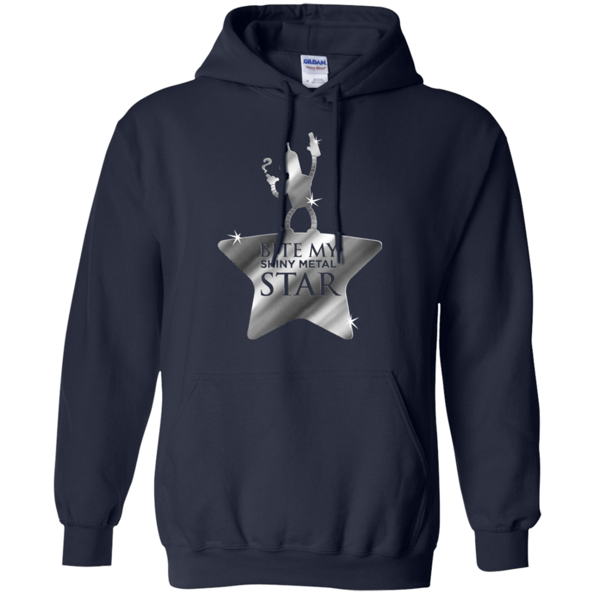 Sweatshirts Navy / S Bite my Shiny Metal Star Pullover Hoodie