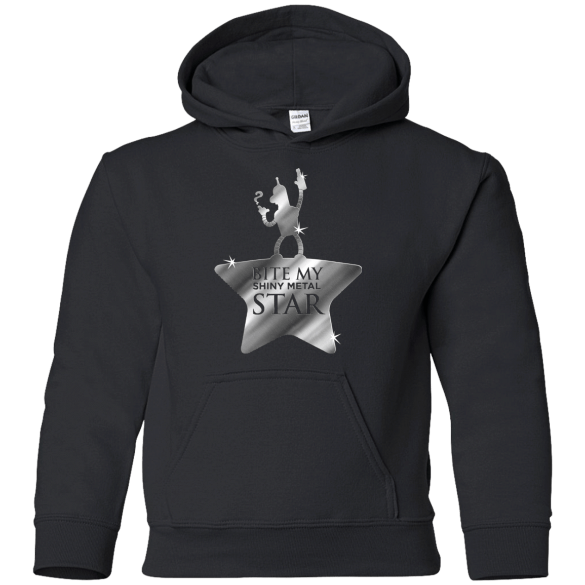Sweatshirts Black / YS Bite my Shiny Metal Star Youth Hoodie