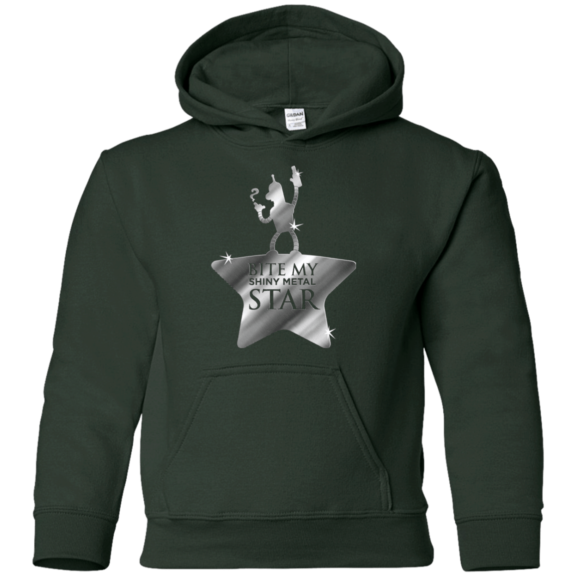 Sweatshirts Forest Green / YS Bite my Shiny Metal Star Youth Hoodie