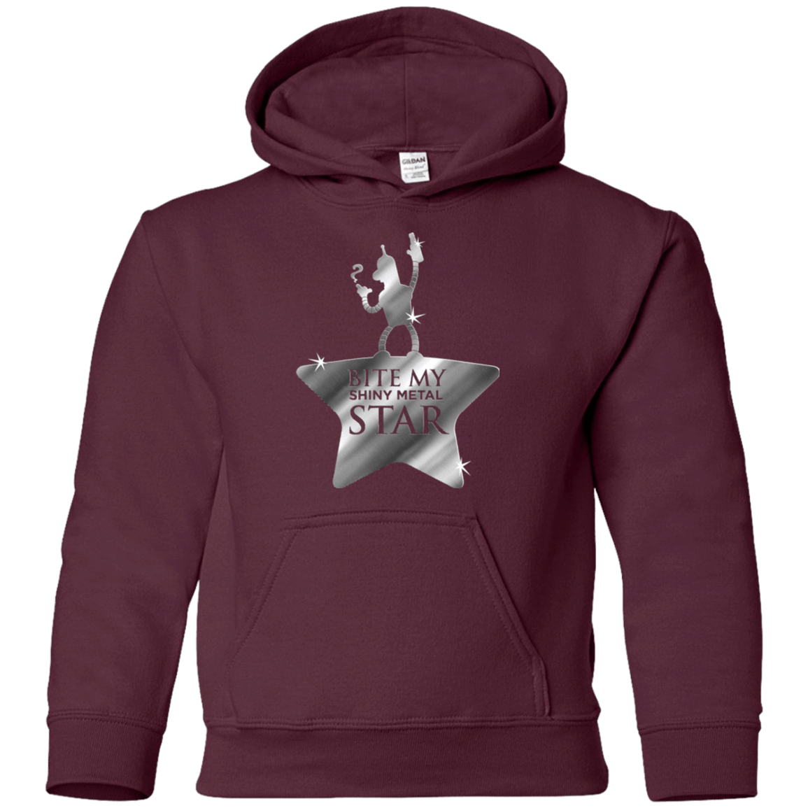 Sweatshirts Maroon / YS Bite my Shiny Metal Star Youth Hoodie