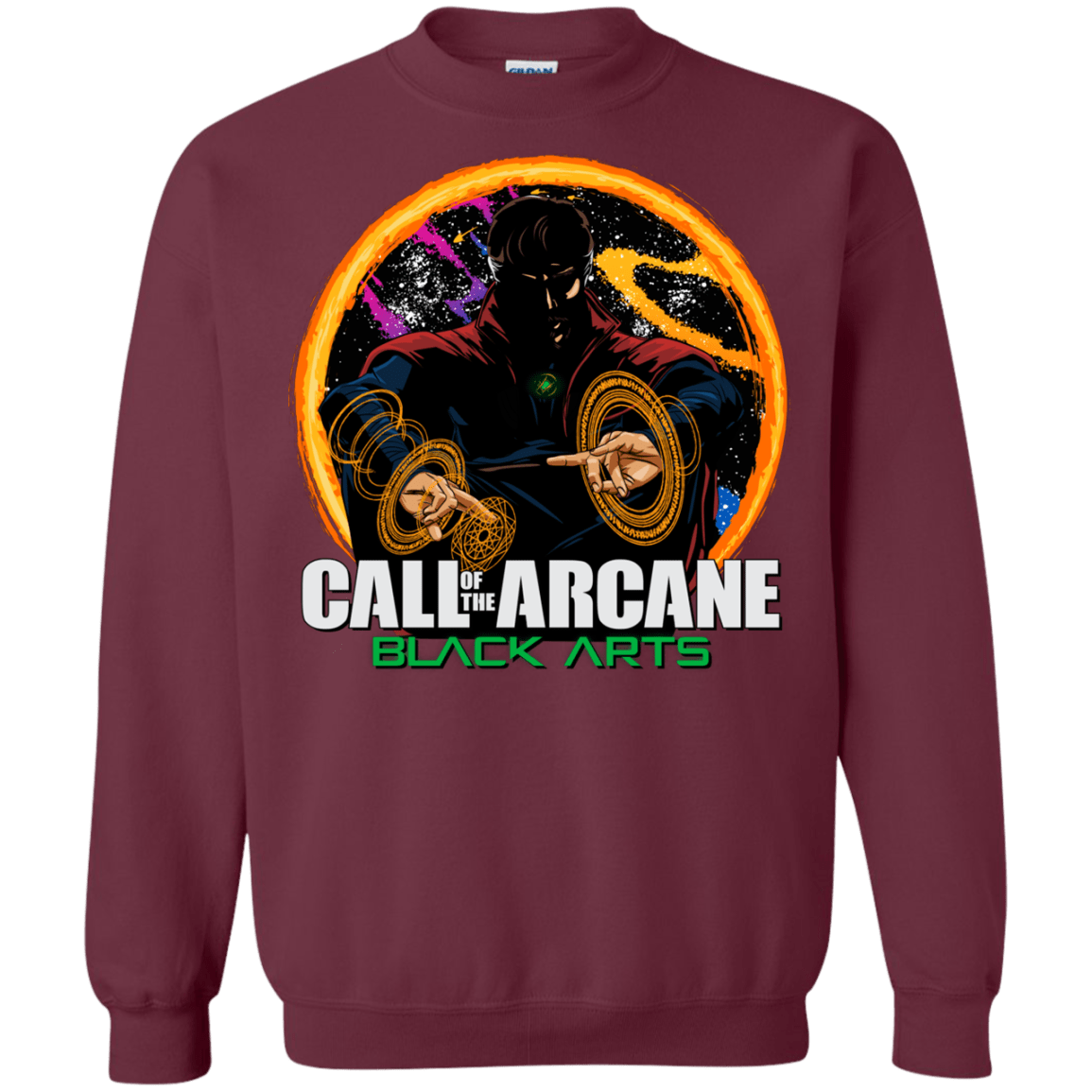 Sweatshirts Maroon / Small Black arts Crewneck Sweatshirt