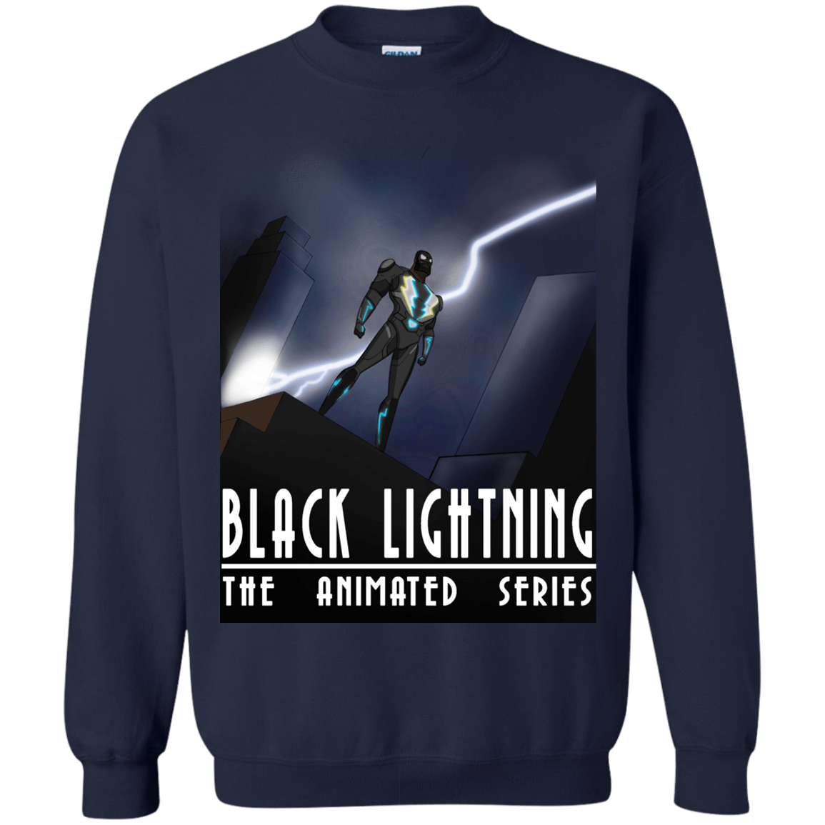Sweatshirts Navy / S Black Lightning Series Crewneck Sweatshirt