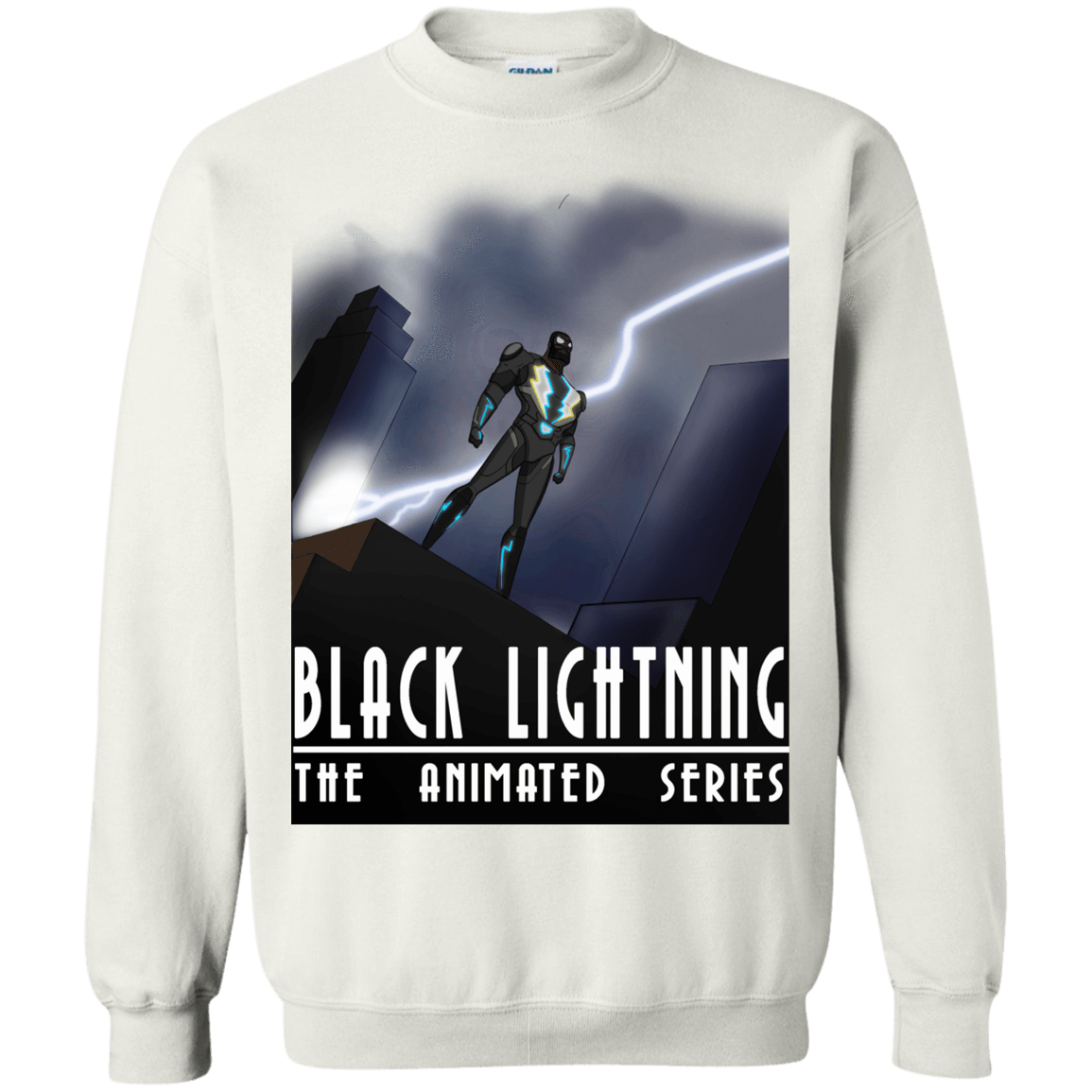 Sweatshirts White / S Black Lightning Series Crewneck Sweatshirt