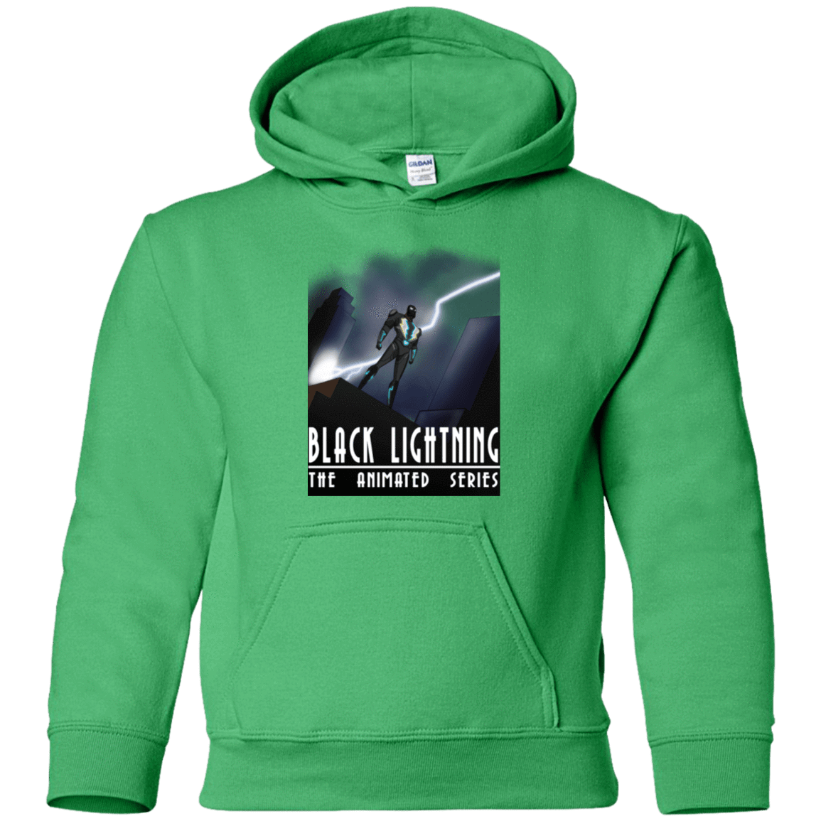 Sweatshirts Irish Green / YS Black Lightning Series Youth Hoodie