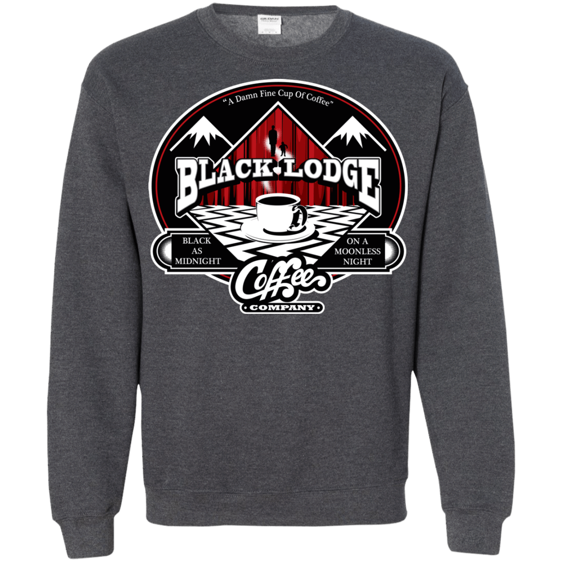 Sweatshirts Dark Heather / Small Black Lodge Coffee Company Crewneck Sweatshirt