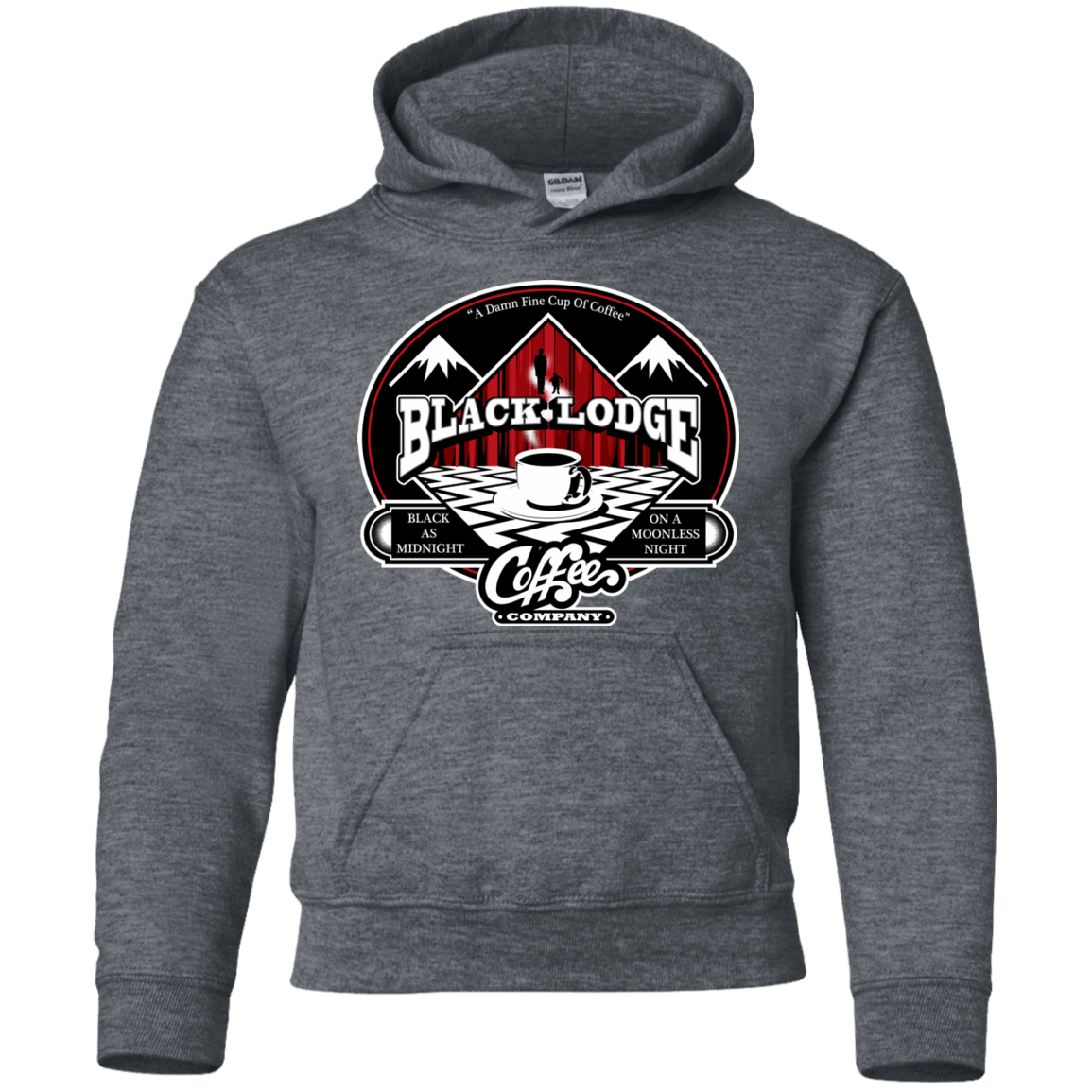 Sweatshirts Dark Heather / YS Black Lodge Coffee Company Youth Hoodie