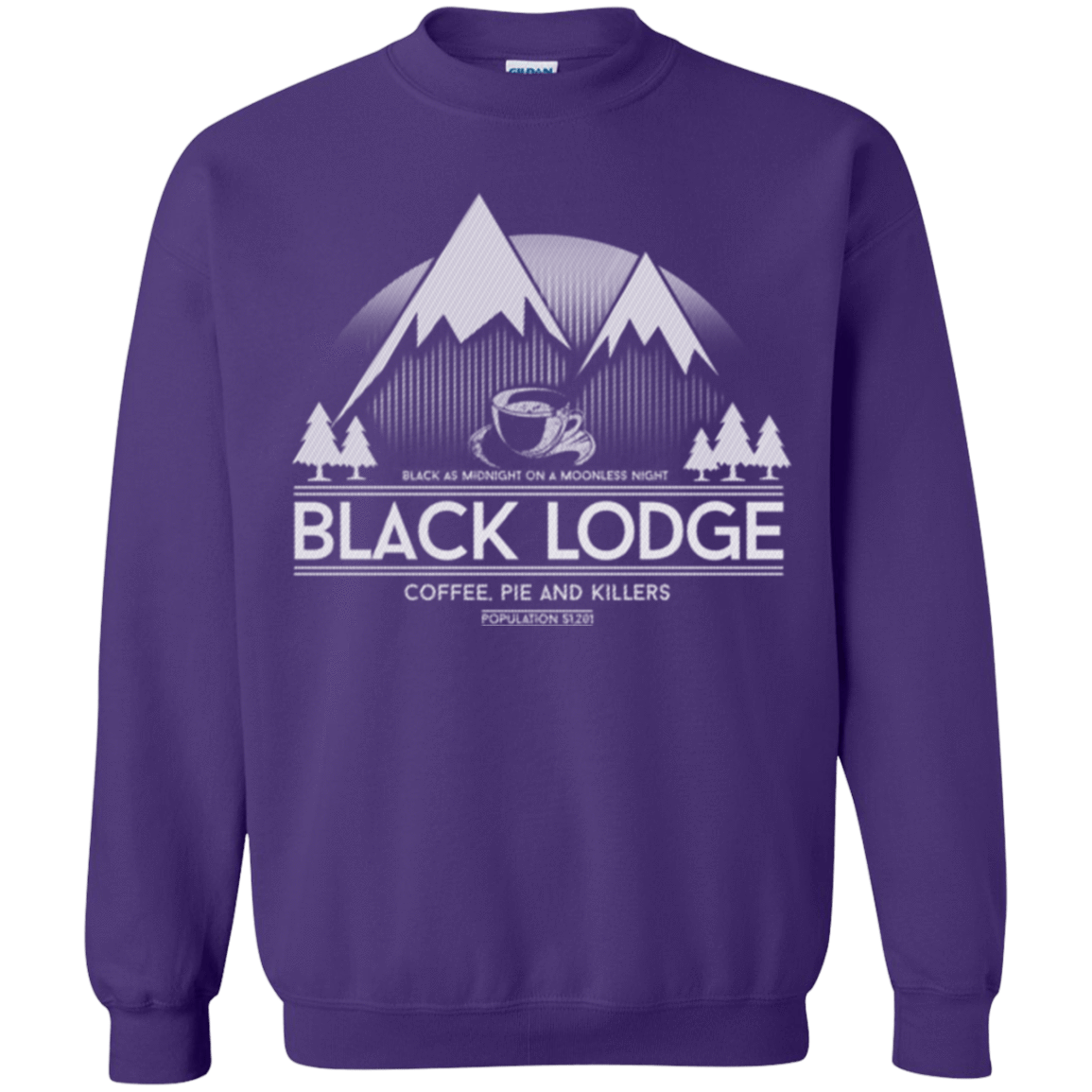 Sweatshirts Purple / Small Black Lodge Crewneck Sweatshirt
