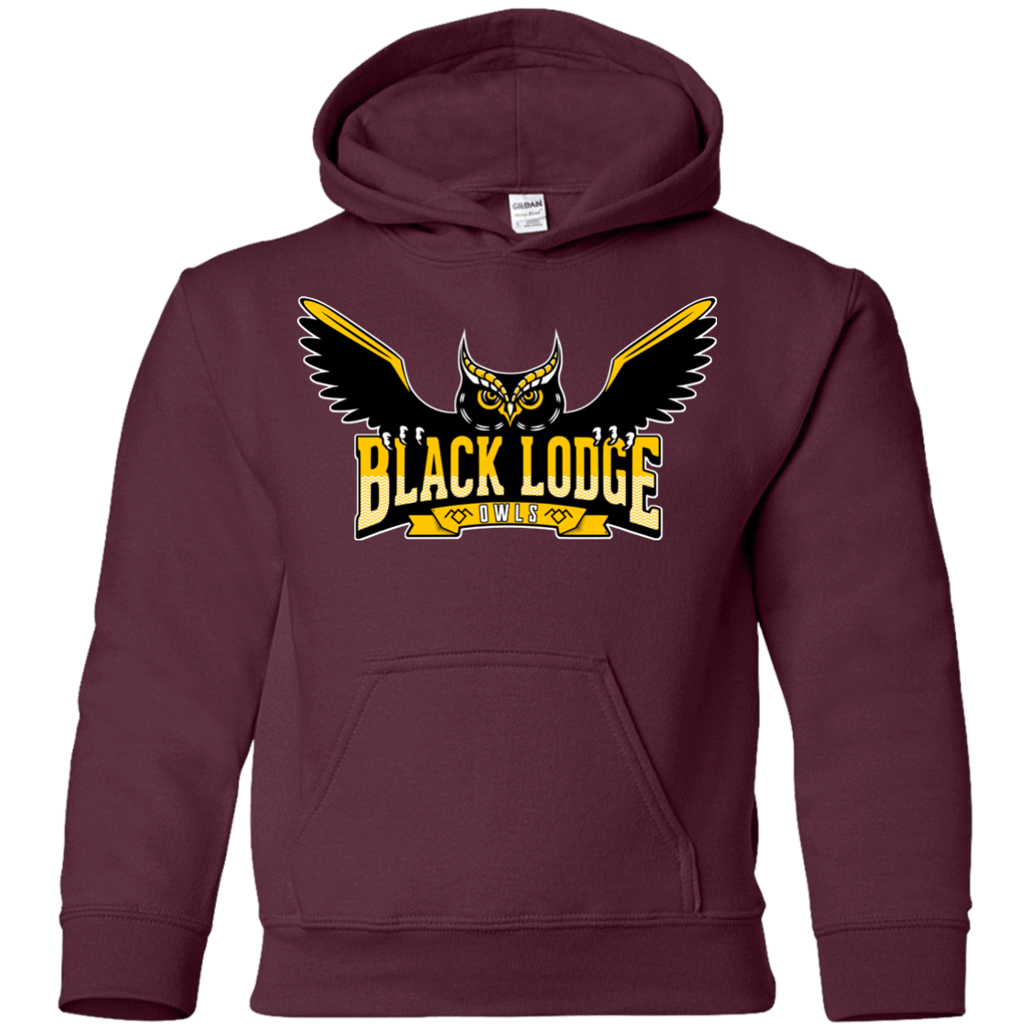 Sweatshirts Maroon / YS Black Lodge Owls Youth Hoodie