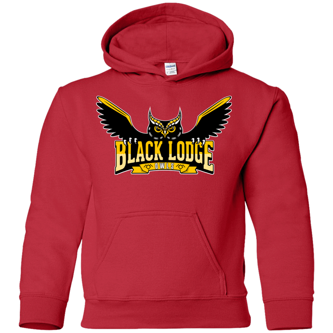 Sweatshirts Red / YS Black Lodge Owls Youth Hoodie
