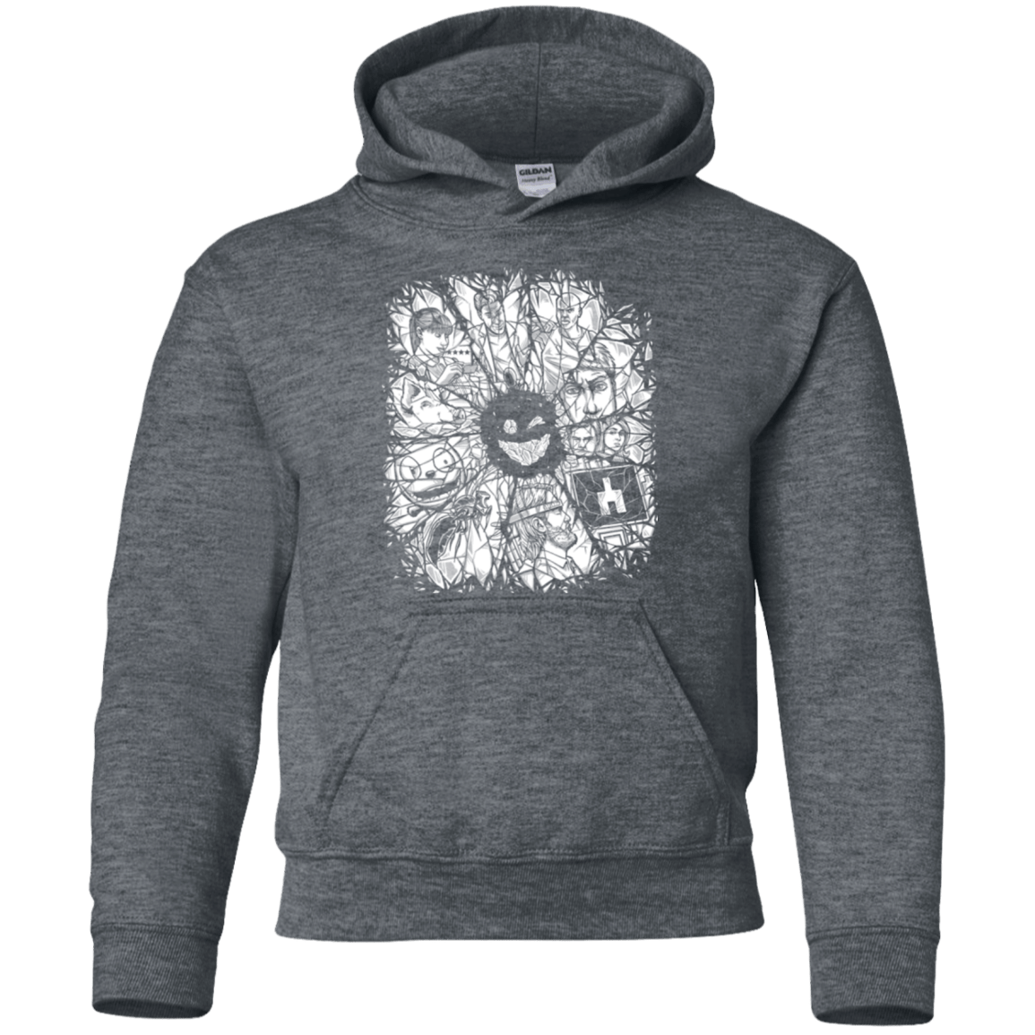 Sweatshirts Dark Heather / YS Black Mirror Youth Hoodie