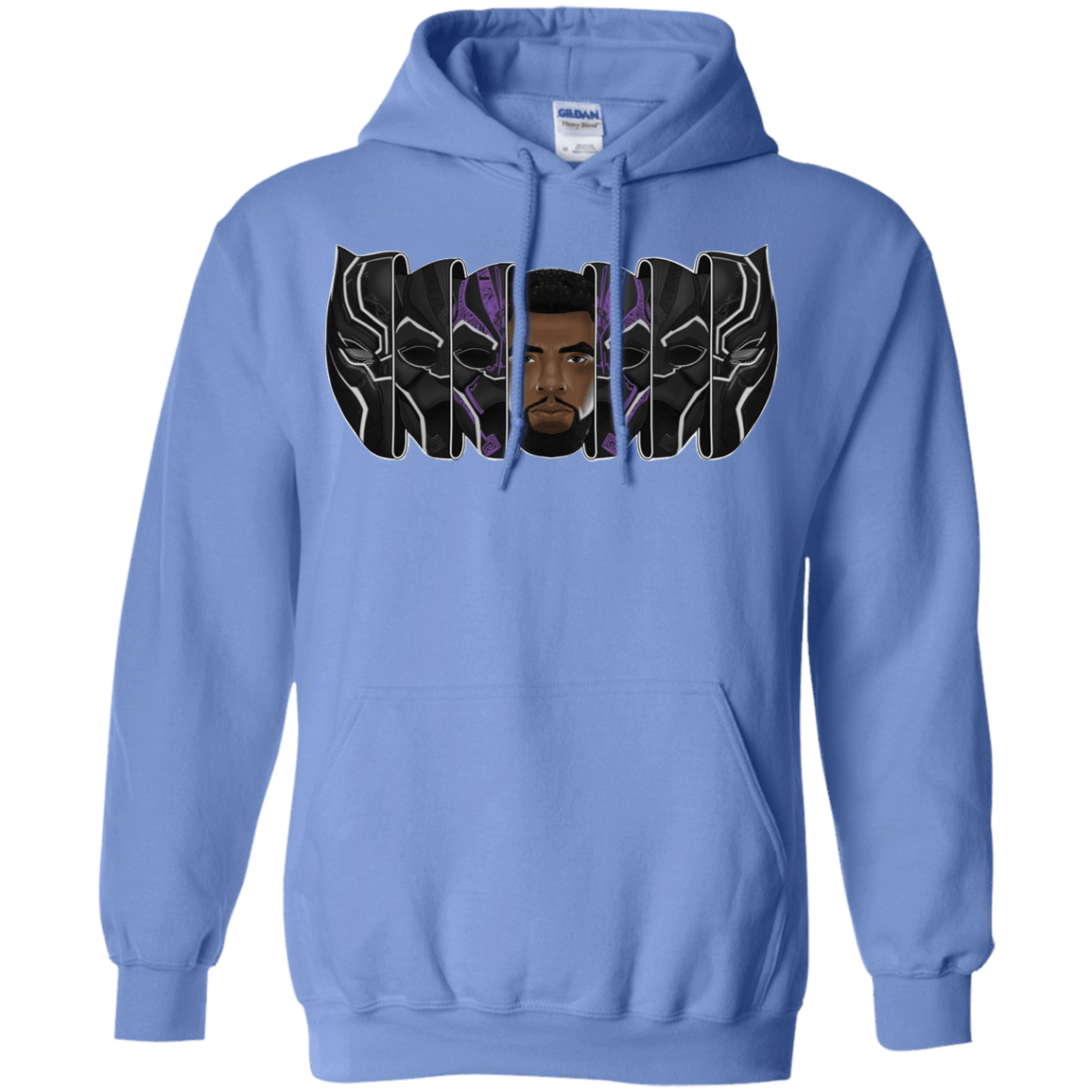 Sweatshirts Carolina Blue / S Black Panther Mask Pullover Hoodie
