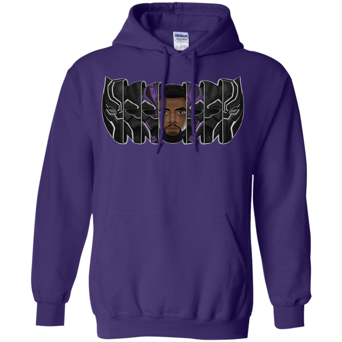 Sweatshirts Purple / S Black Panther Mask Pullover Hoodie