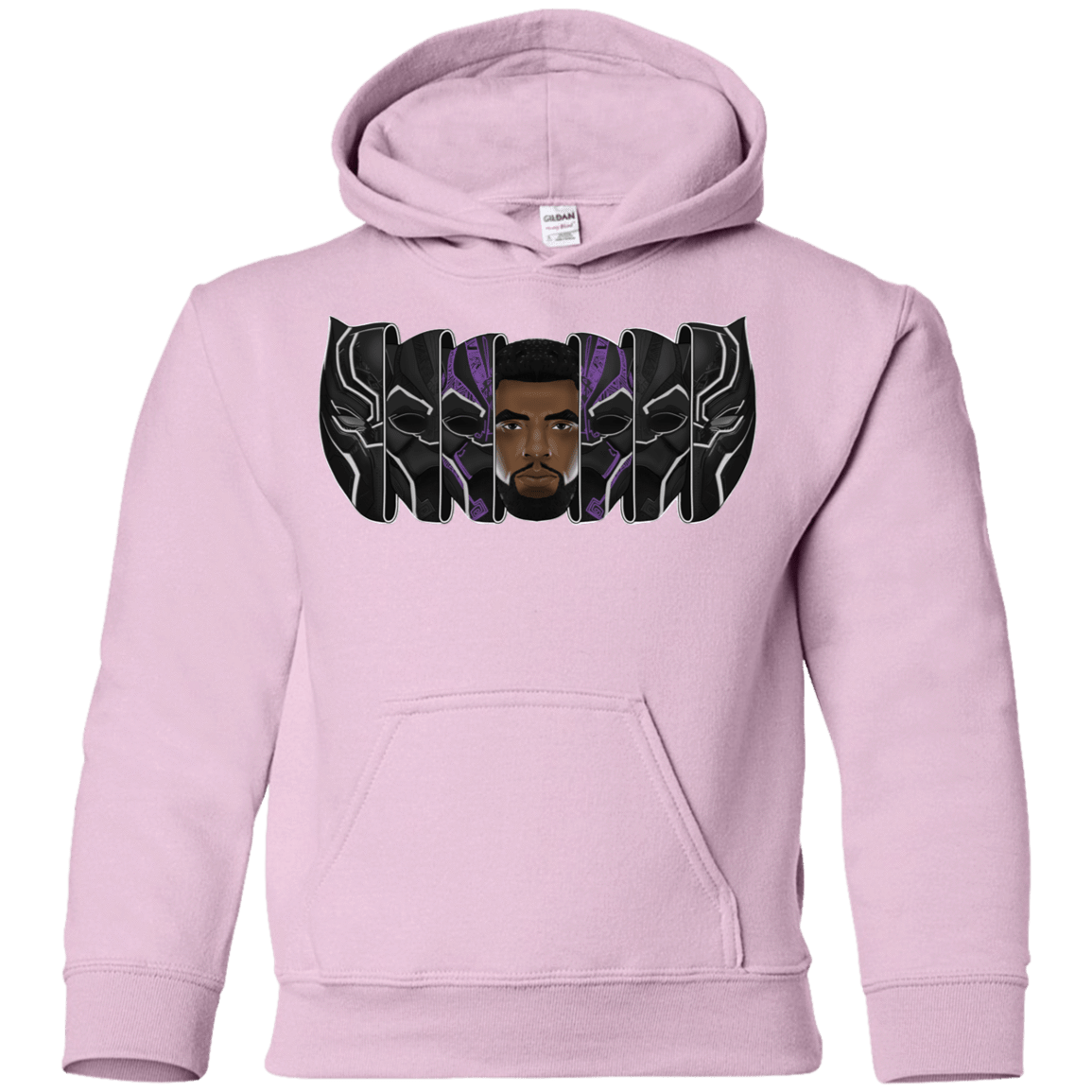 Sweatshirts Light Pink / YS Black Panther Mask Youth Hoodie