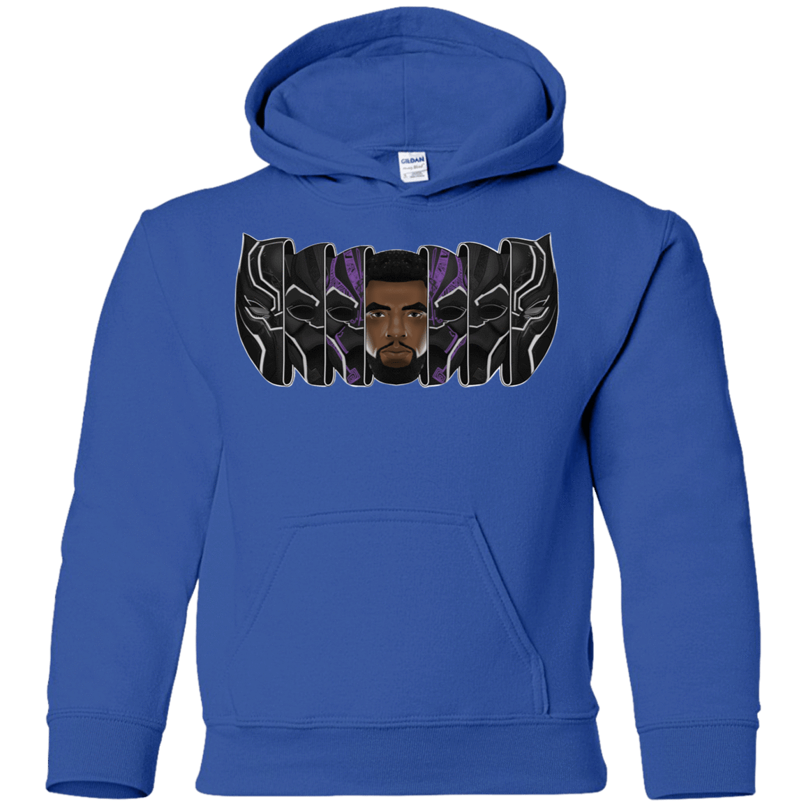 Sweatshirts Royal / YS Black Panther Mask Youth Hoodie