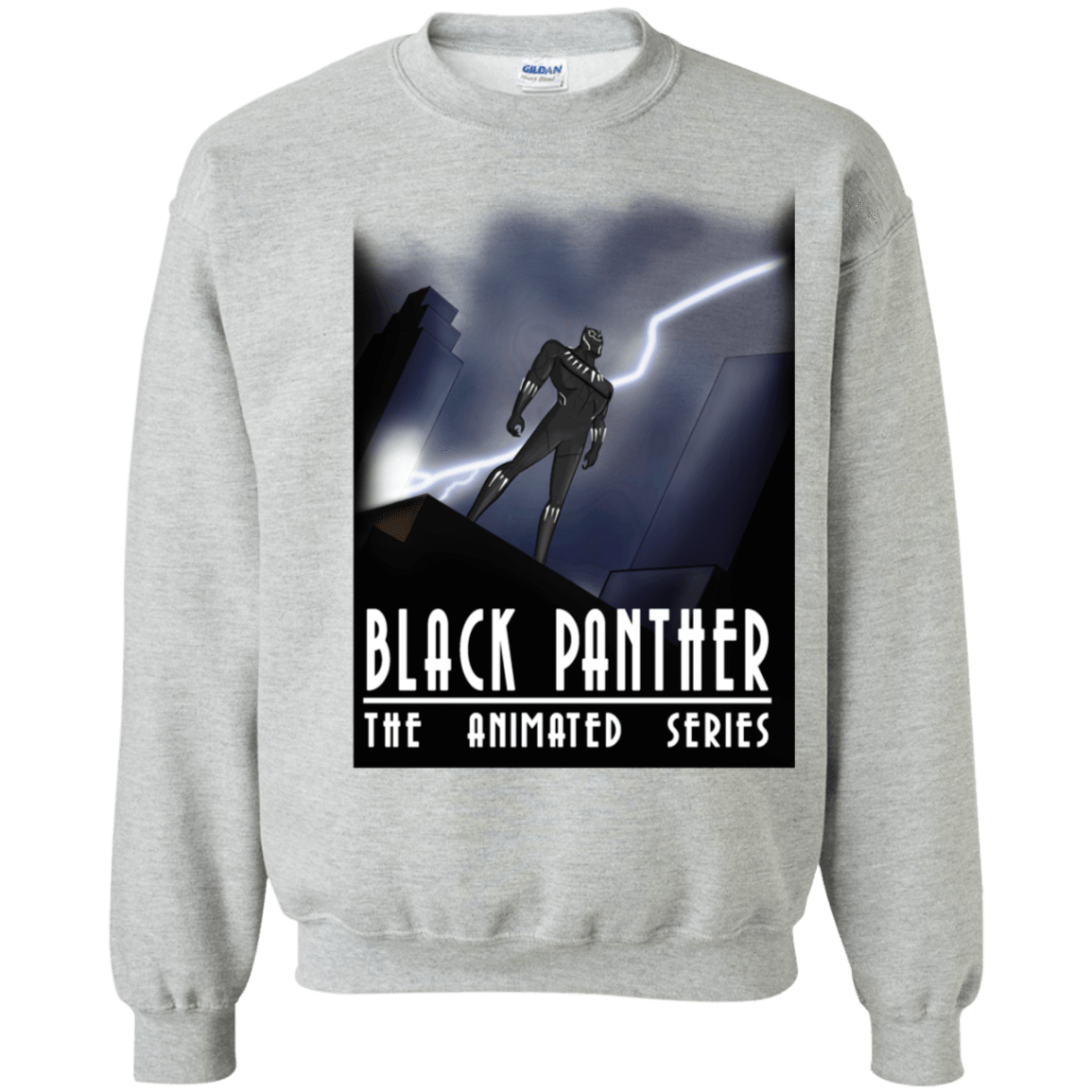 Sweatshirts Sport Grey / S Black Panther The Animated Series Crewneck Sweatshirt